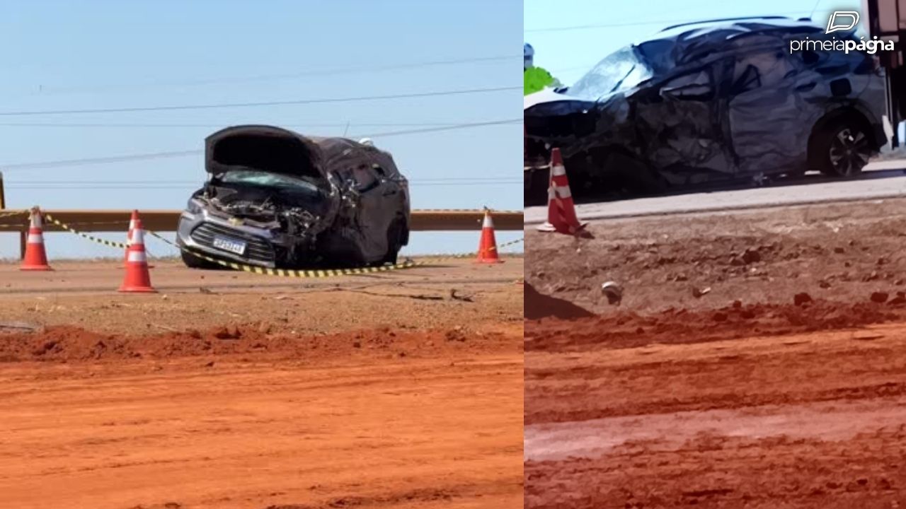 2 carretas, 1 carro e velocidade causam morte de motorista na BR-163