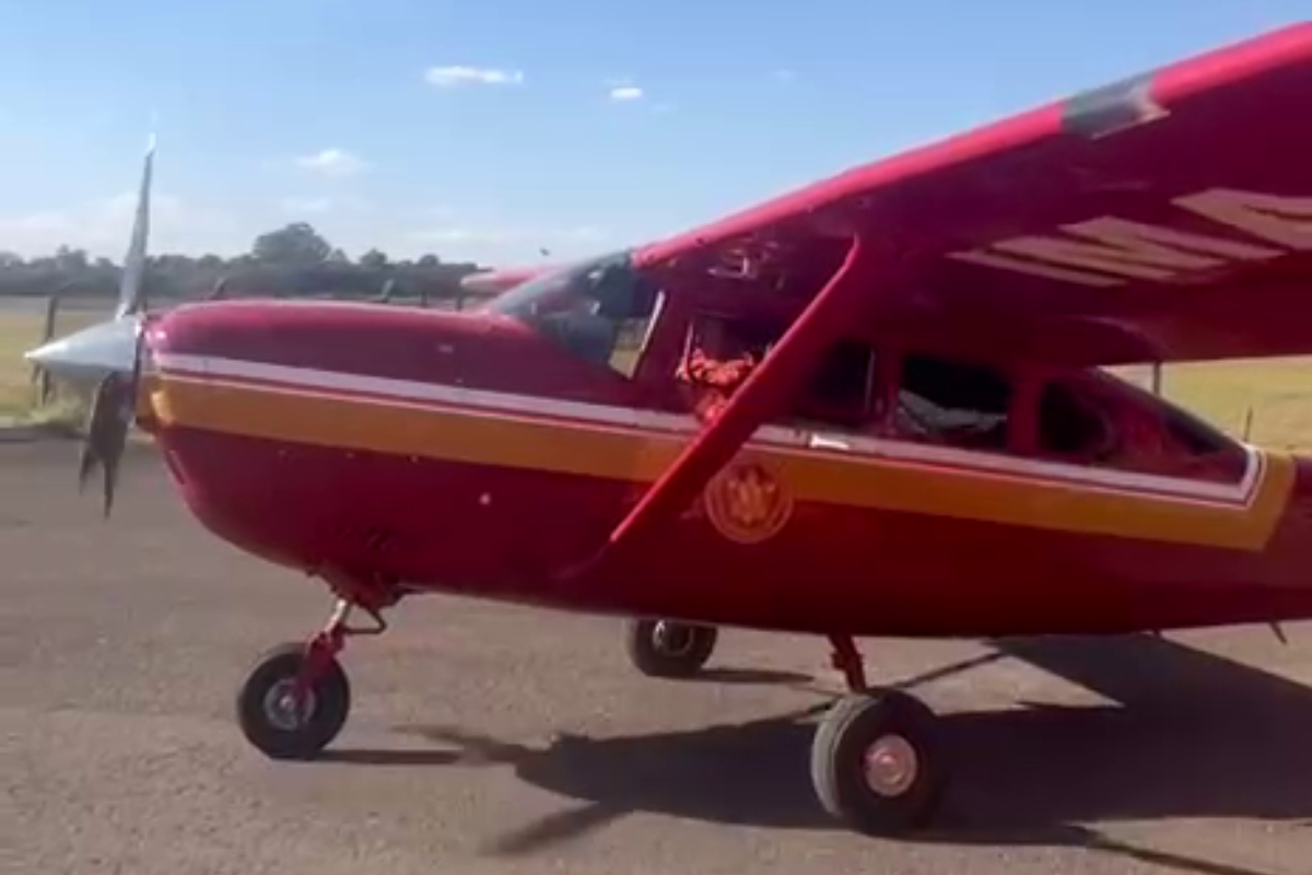 Homem leva coice de cavalo e é resgatado de avião no Pantanal