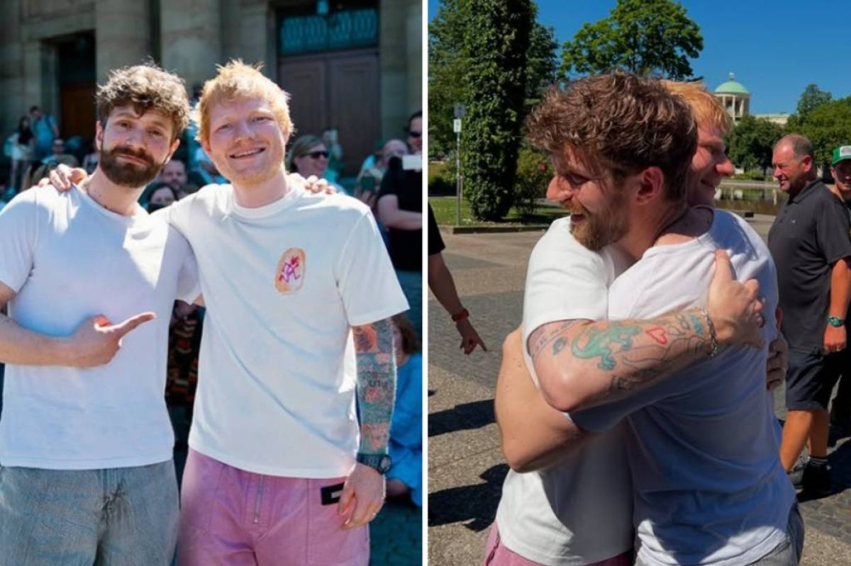 Ed Sheeran atende pedido de fã e faz dueto surpresa ao ar livre