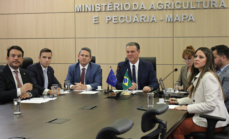 Ministro Fávaro trata com comissário da UE medidas para retomada das exportações de carne de frango