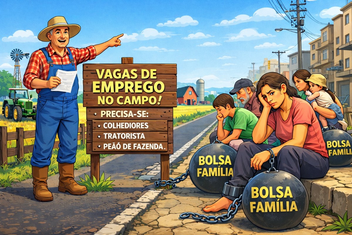 A pessoa não quer trabalhar para não perder o Bolsa Família