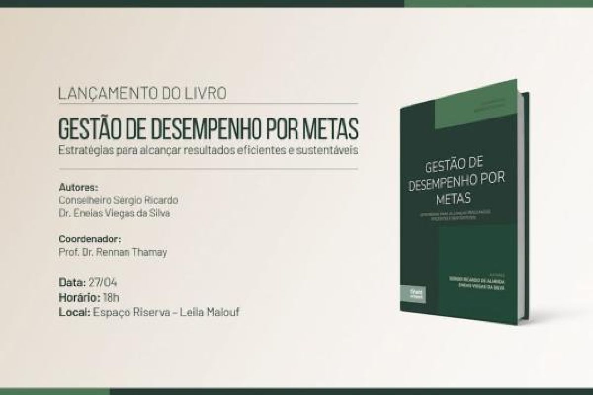 Sérgio Ricardo lança livro sobre gestão de desempenho por metas no dia 27 de abril