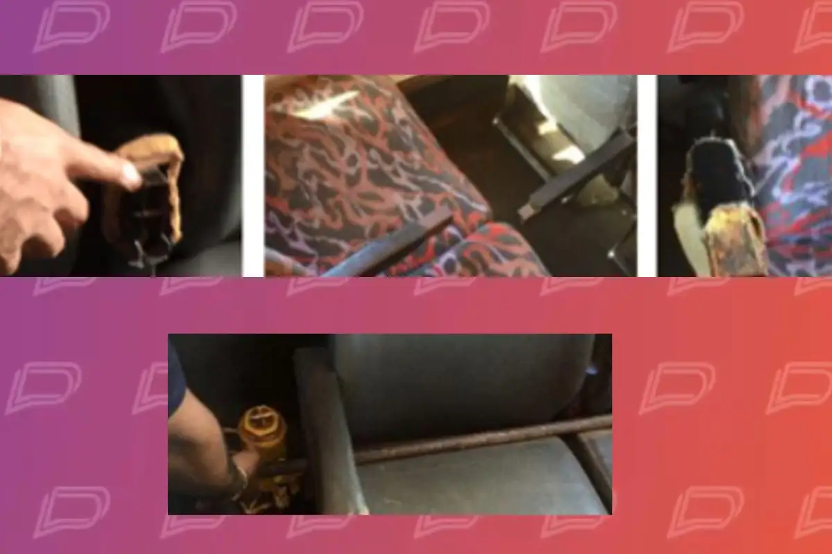 Foto mostra ônibus degradado. - Foto: Reprodução