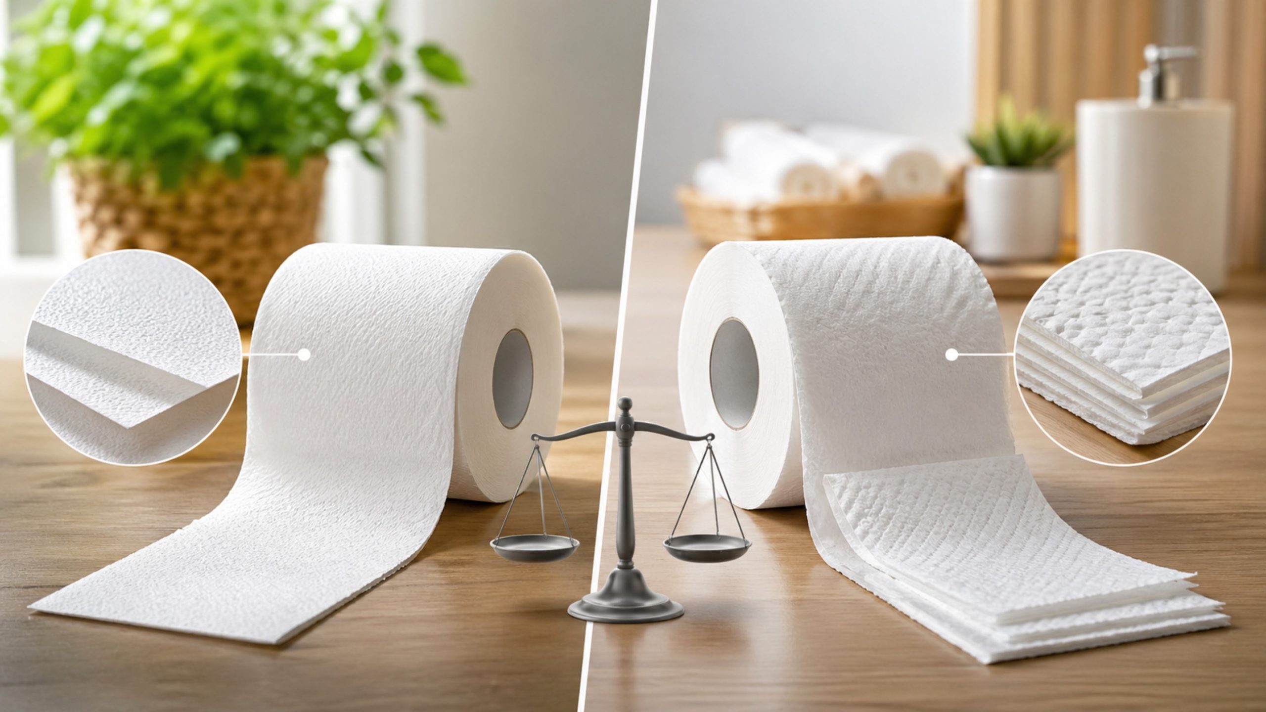 Qual é mais barato: papel higiênico dobrado de 2 ou de 4 camadas?