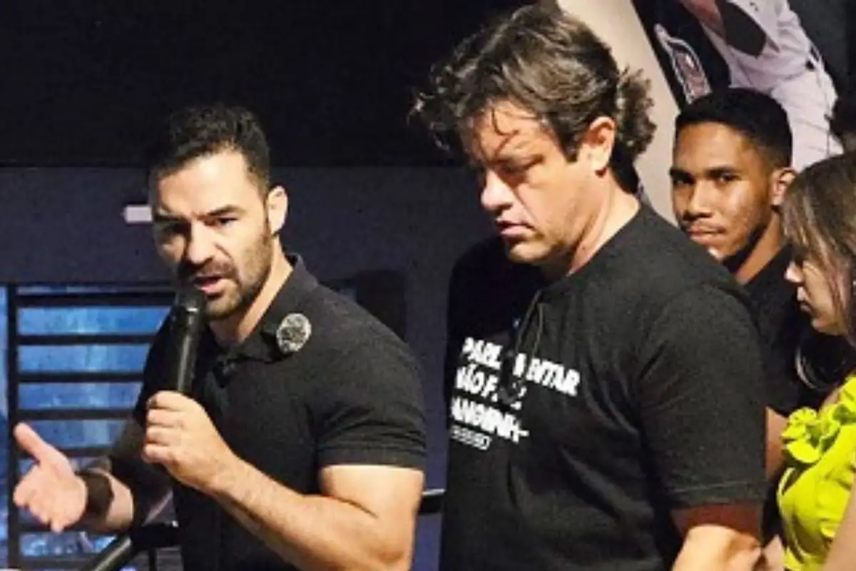 Ao lado do ex-deputado federal Arthur DoVal, o influencer Rafael Millas lança pré-candidatura ao governo de MT. - Foto: Reprodução