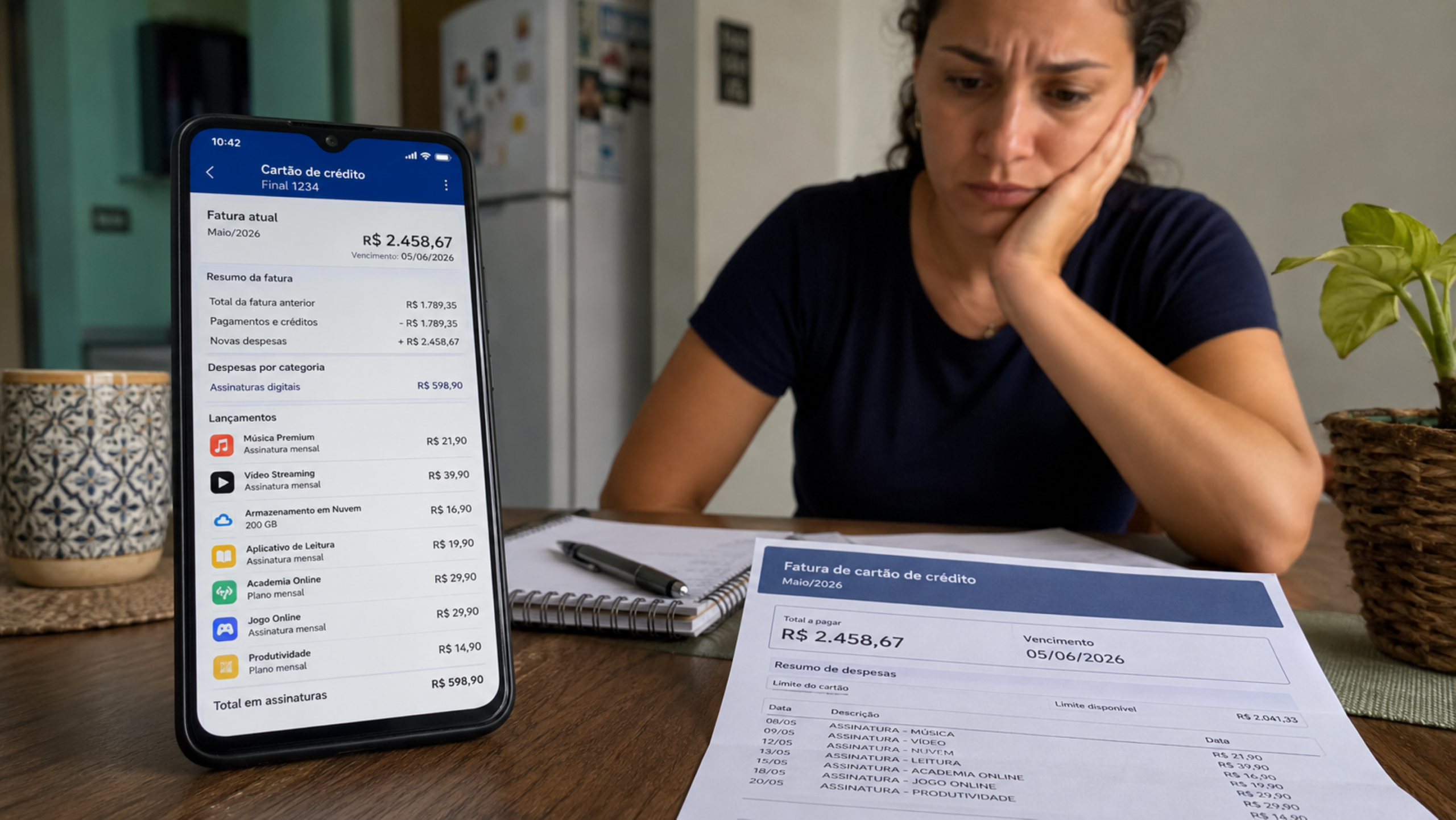 Assinaturas digitais podem estar comendo sua renda sem você perceber no fim do mês