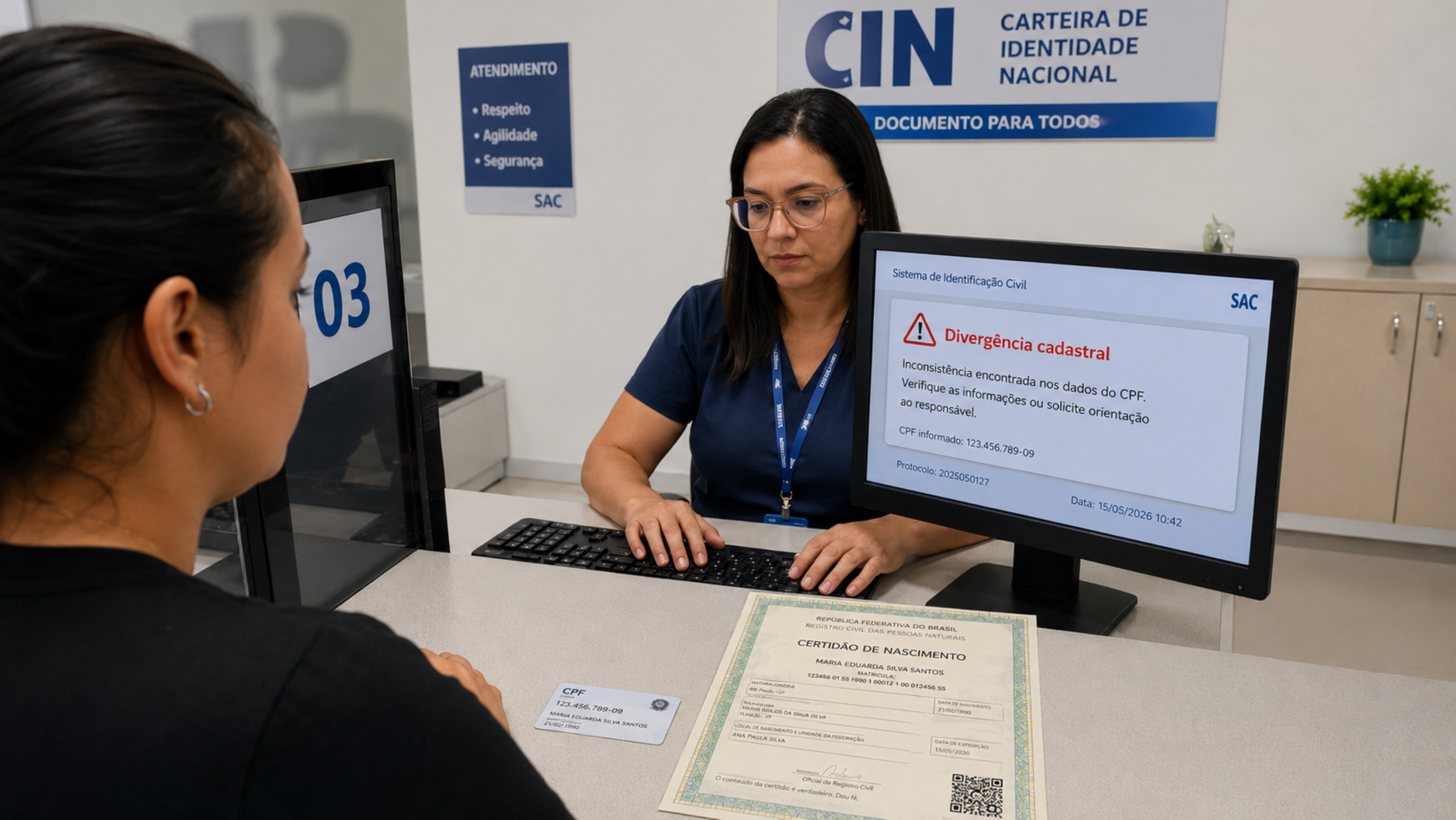 O detalhe no CPF que pode impedir a emissão da nova identidade mesmo com todos os documentos em mãos