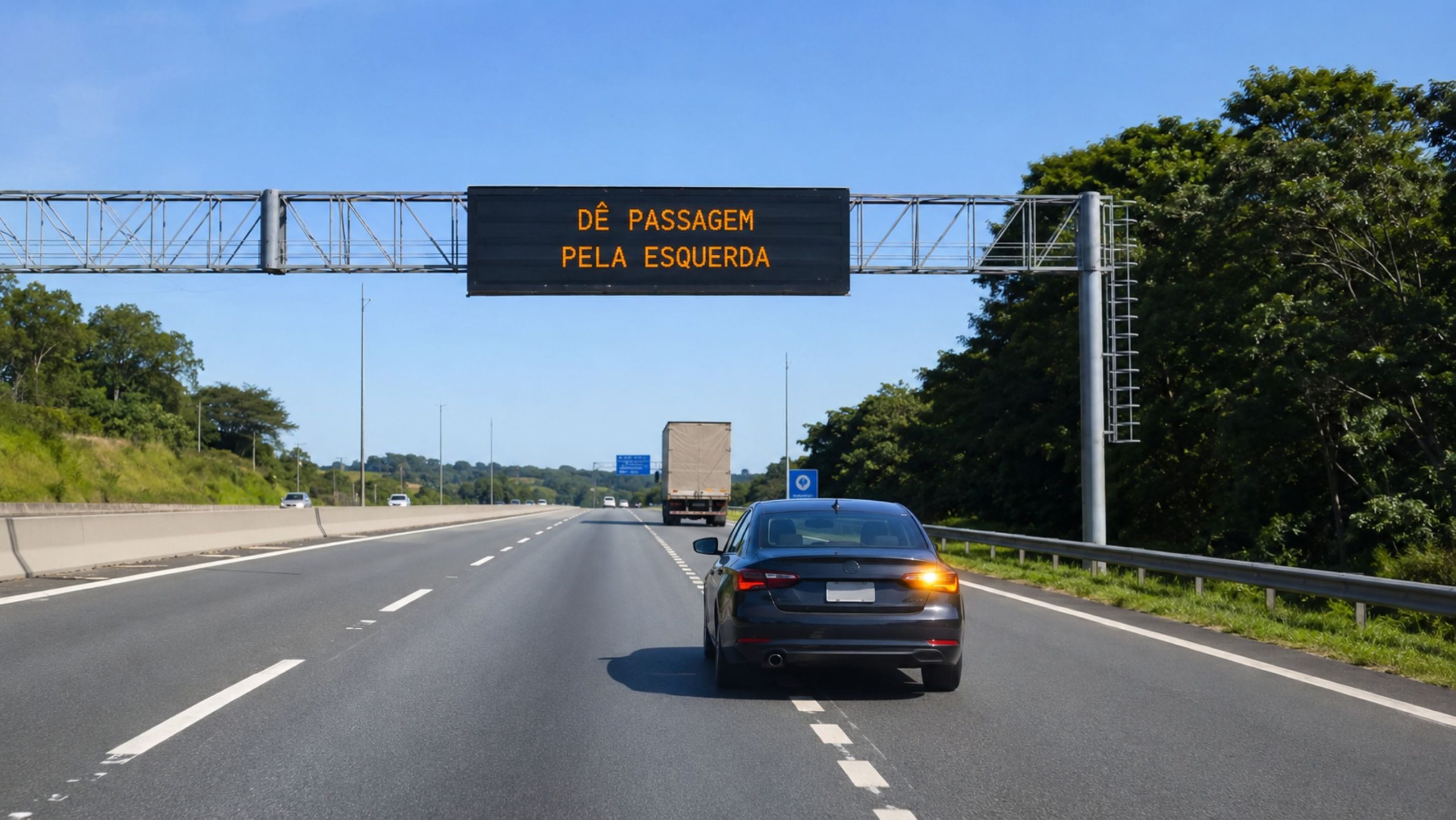Motoristas que andam devagar na faixa da esquerda deveriam conhecer o Art. 198 do CTB