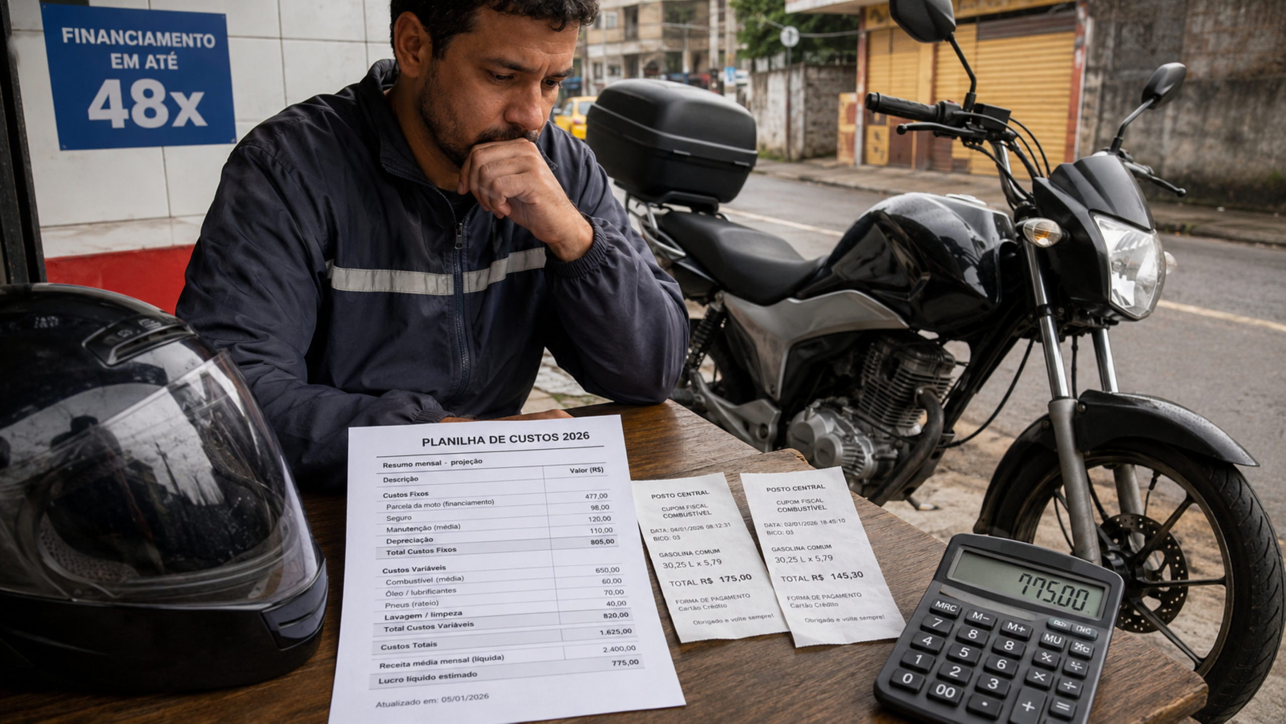 Comprar moto para trabalhar em aplicativo vale a pena? Veja a conta real de custos