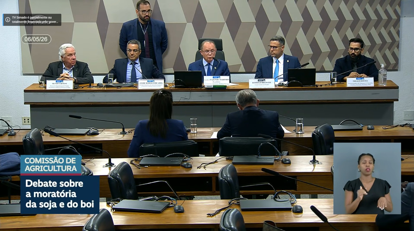 Sistema Famato | Famato critica moratórias da soja e do boi em audiência no Senado Federal e defende segurança jurídica