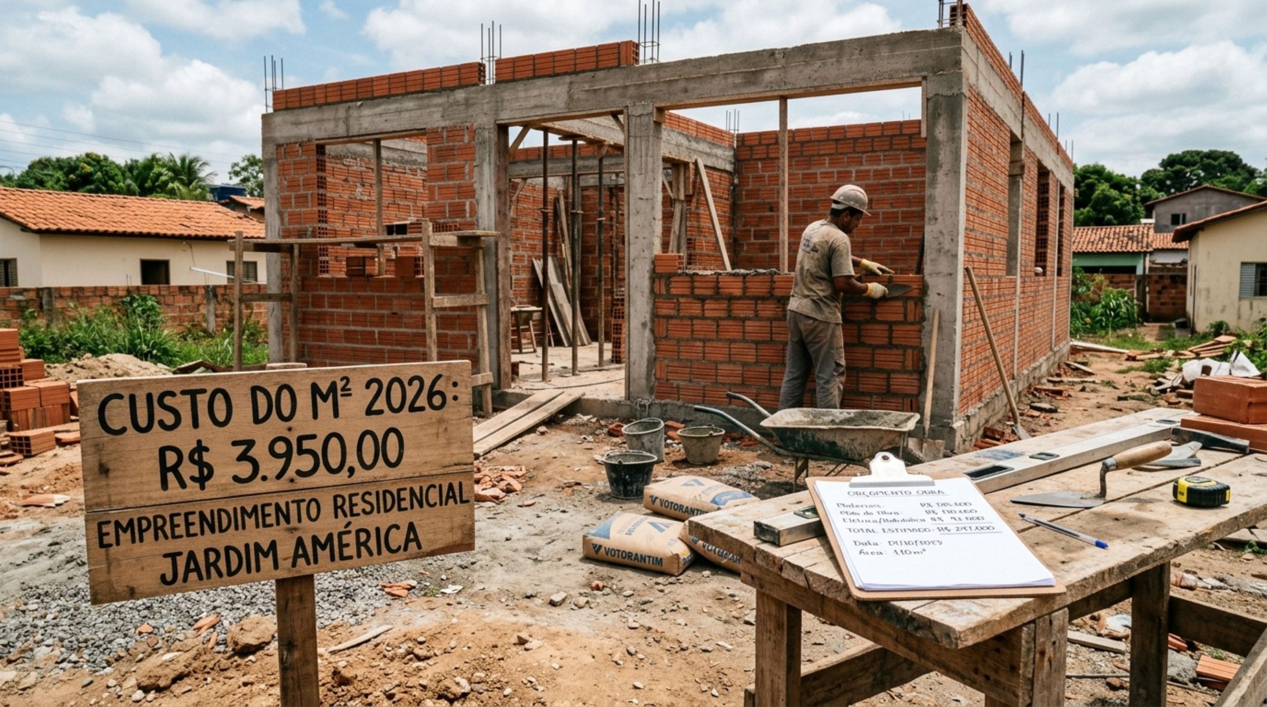 Quanto custa construir por m² em padrão simples, médio e alto?