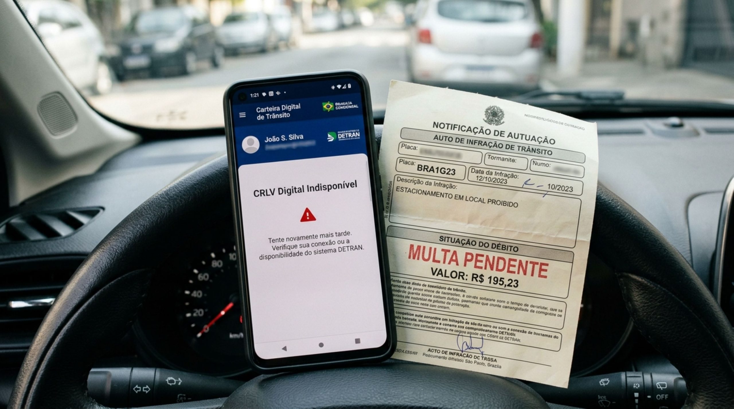 O que acontece se você não pagar uma multa de trânsito em 2026?