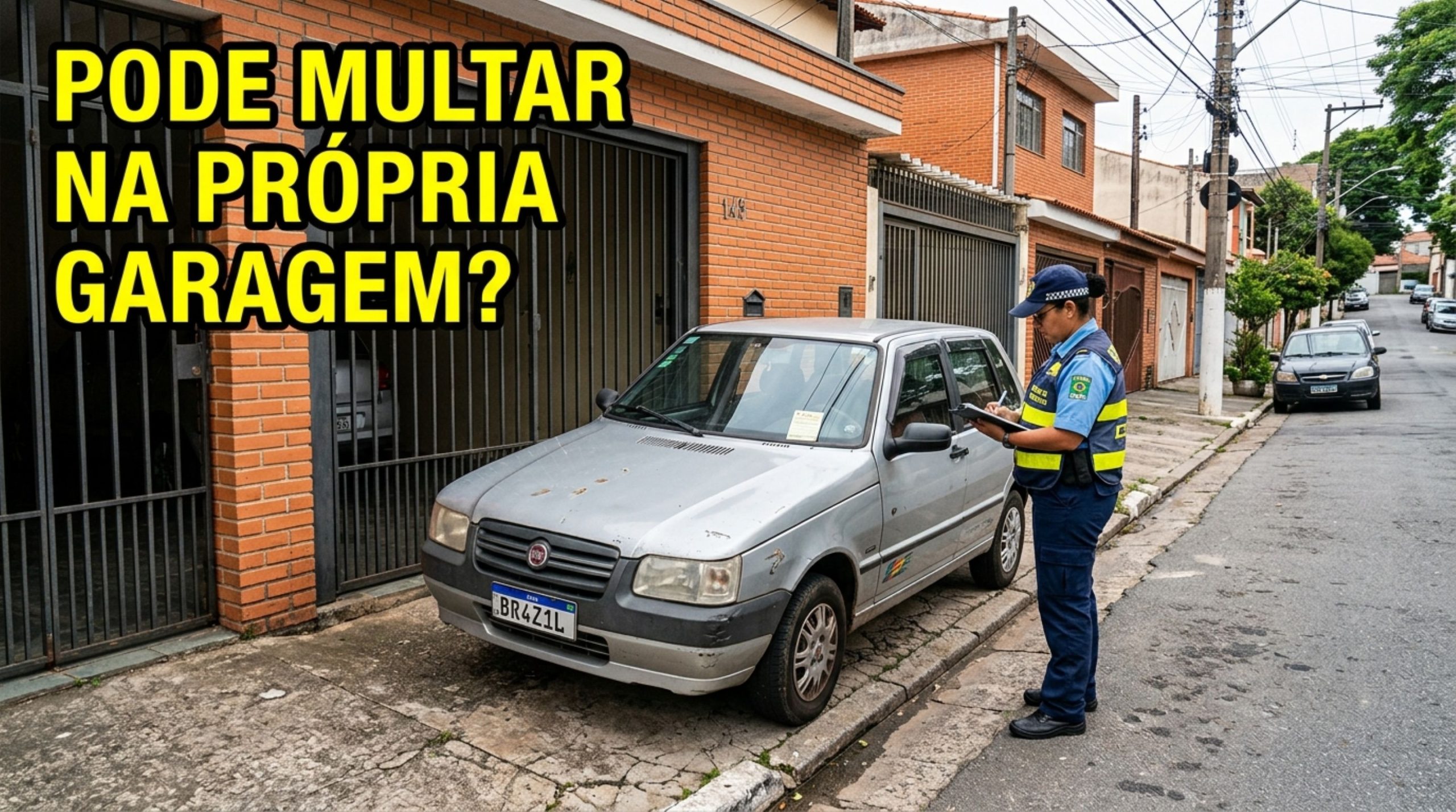 Motorista recebe multa na frente da própria garagem e conhece o art. 181 do CTB na prática