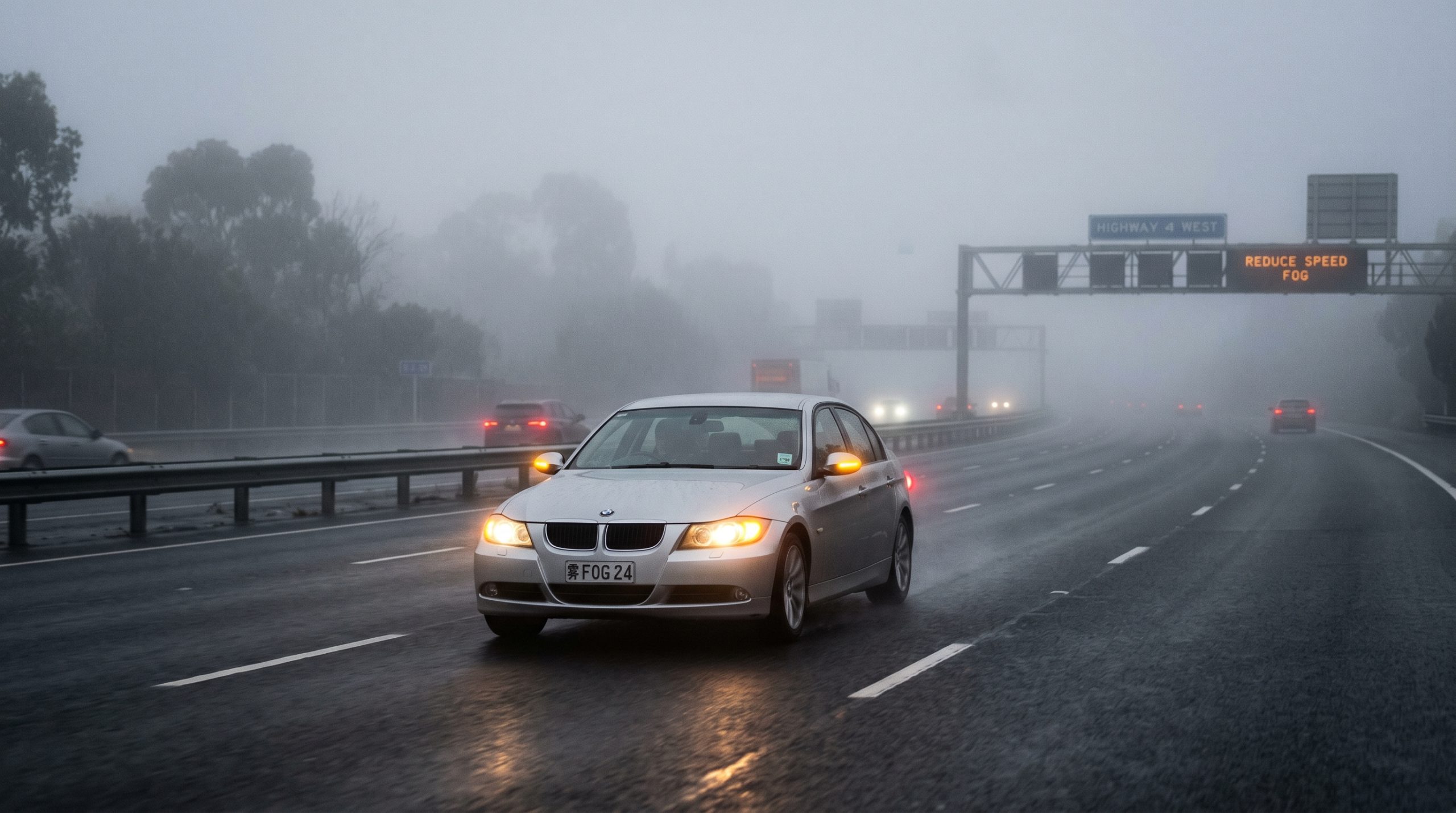 Ligar o pisca-alerta com o carro em movimento na neblina é permitido pelas leis de trânsito?