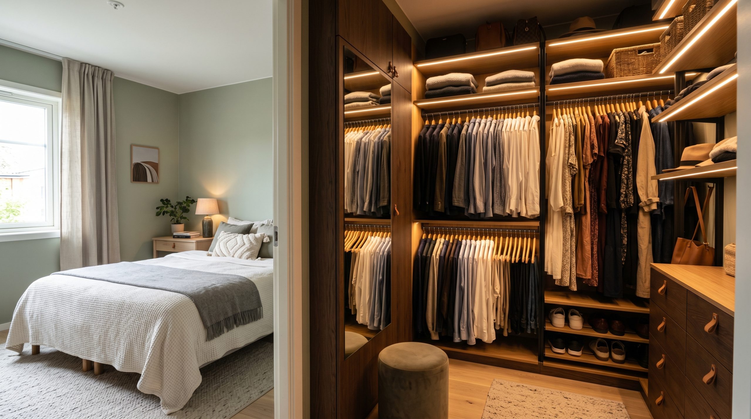 Quanto custa transformar um quarto vazio de 10 m² em um closet planejado dos sonhos em 2026?