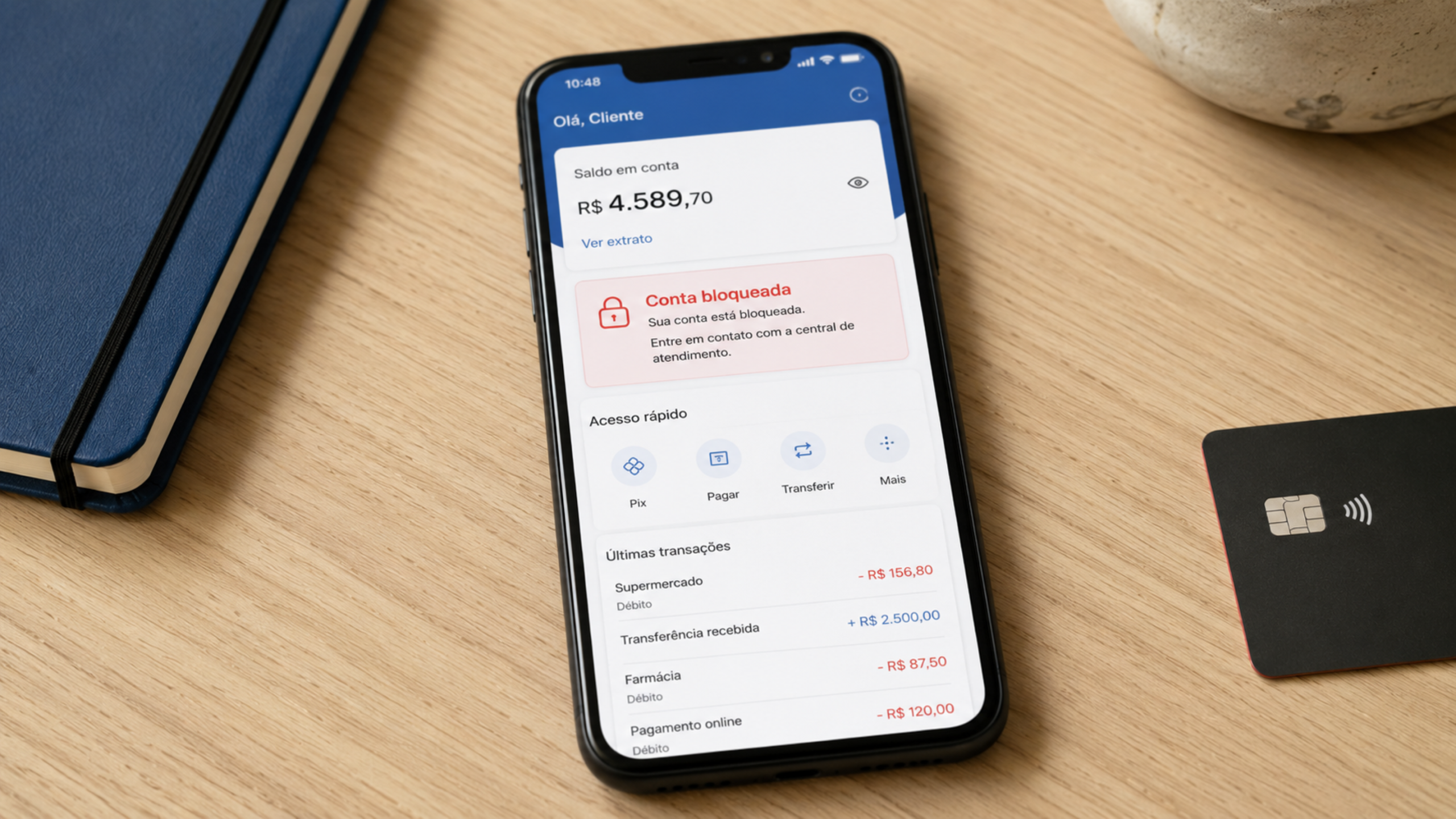 Conta bloqueada do nada: o que pode fazer o banco travar seu dinheiro sem aviso claro