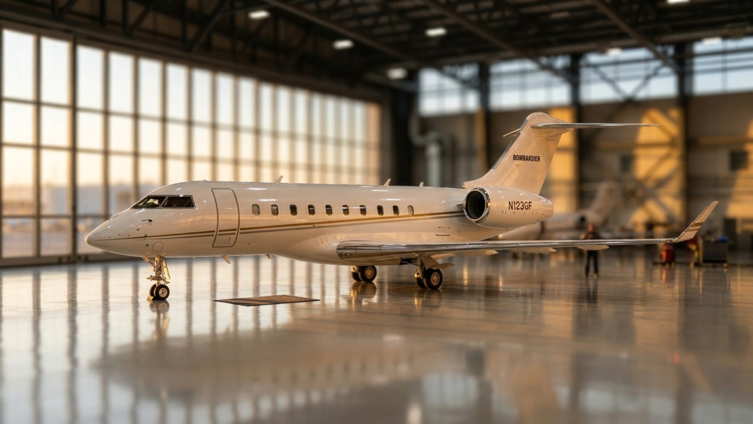 Quanto custa a taxa oculta para manter um jato executivo parado no hangar do aeroporto por um mês?