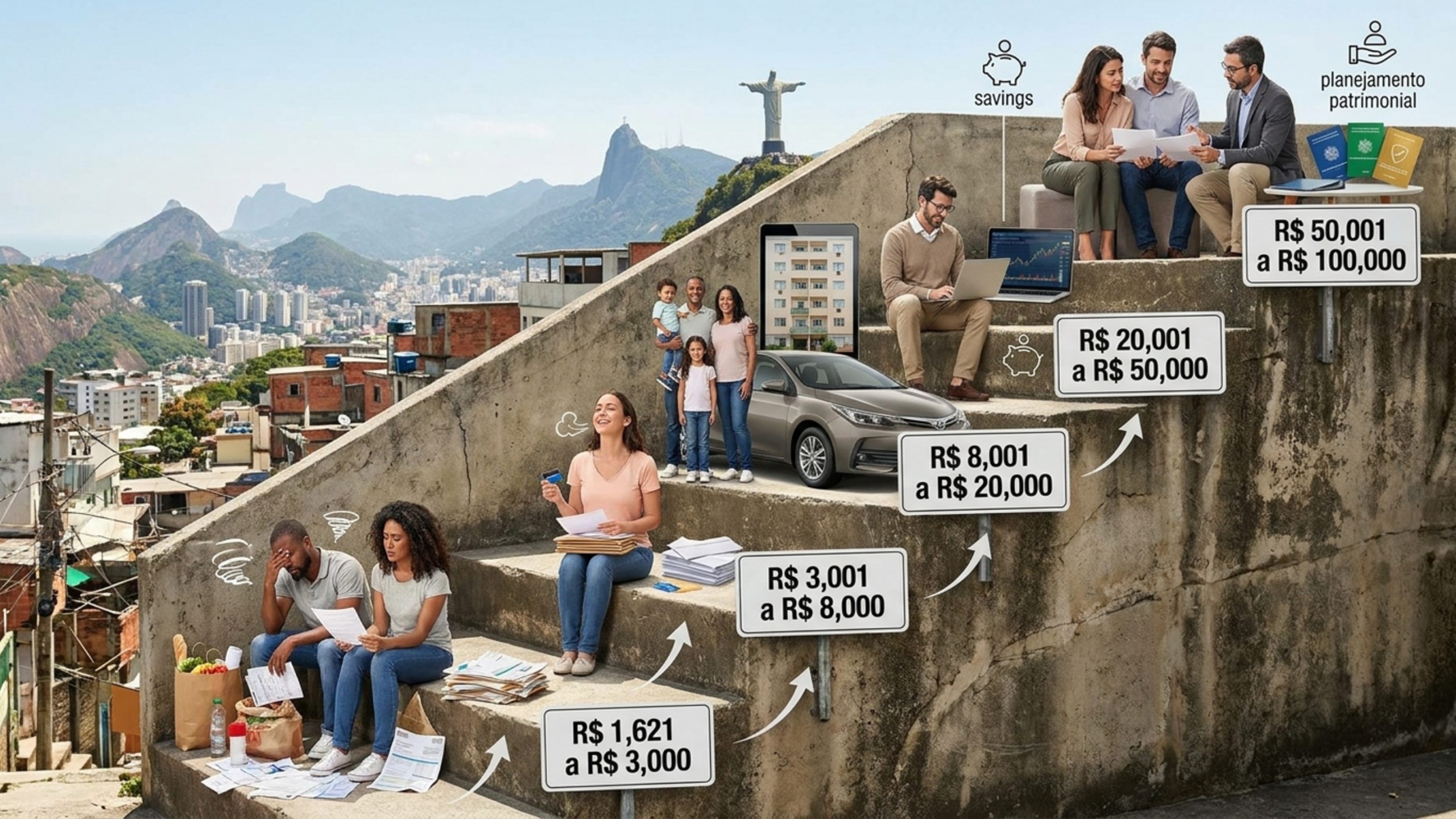 Sua vida em cada faixa salarial no Brasil: de R$ 1.621 a R$ 100.000 por mês