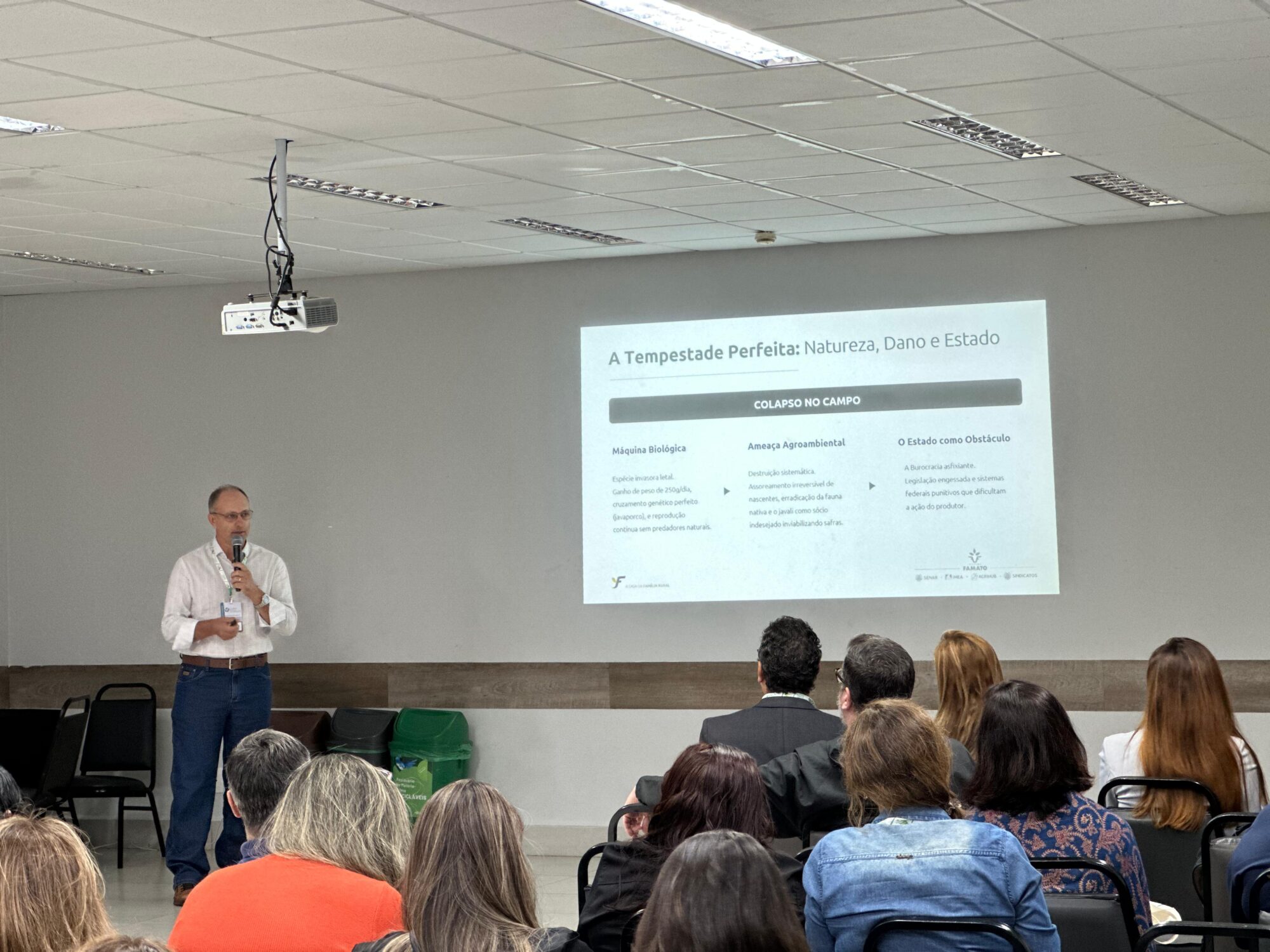 Sistema Famato | Famato defende mais eficiência no combate aos javalis durante a Conferência Nacional de Defesa Agropecuária