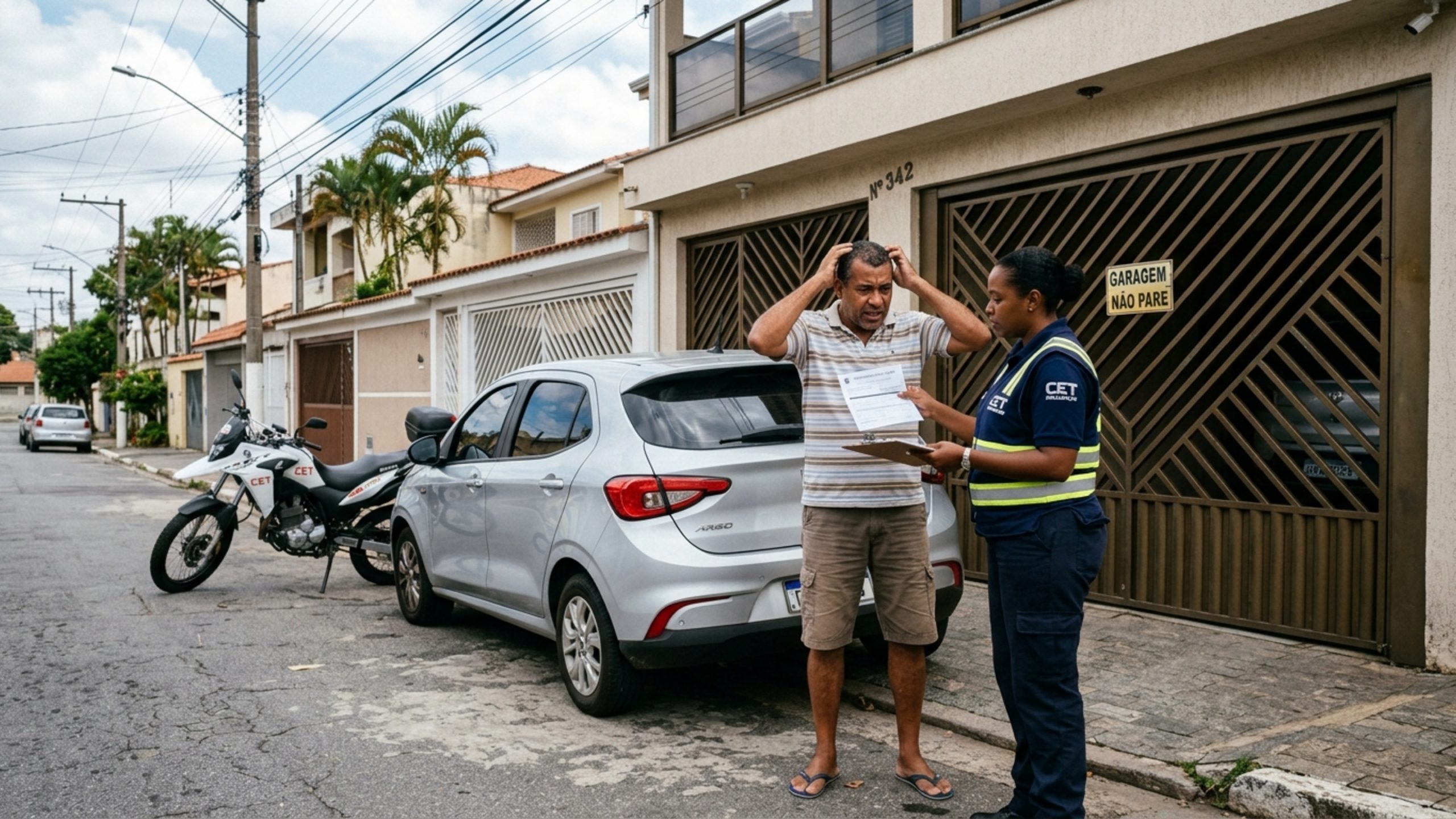 O que a lei diz sobre estacionar na frente da própria garagem?