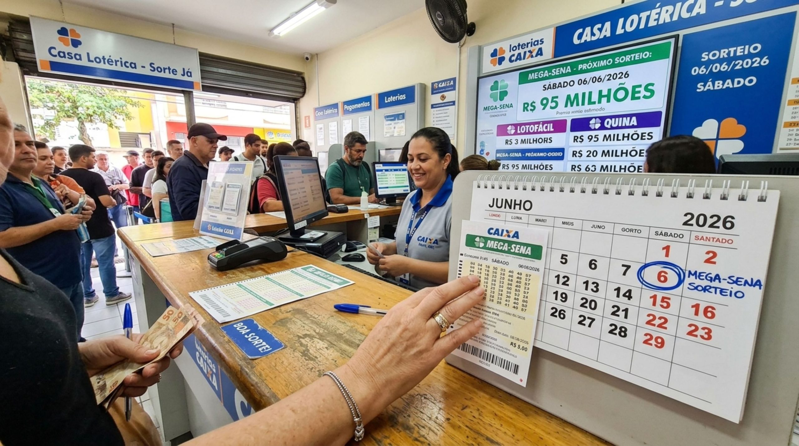 Caixa Econômica Federal comunica a todos os apostadores da Mega-Sena para sorteio de quinta-feira (04)