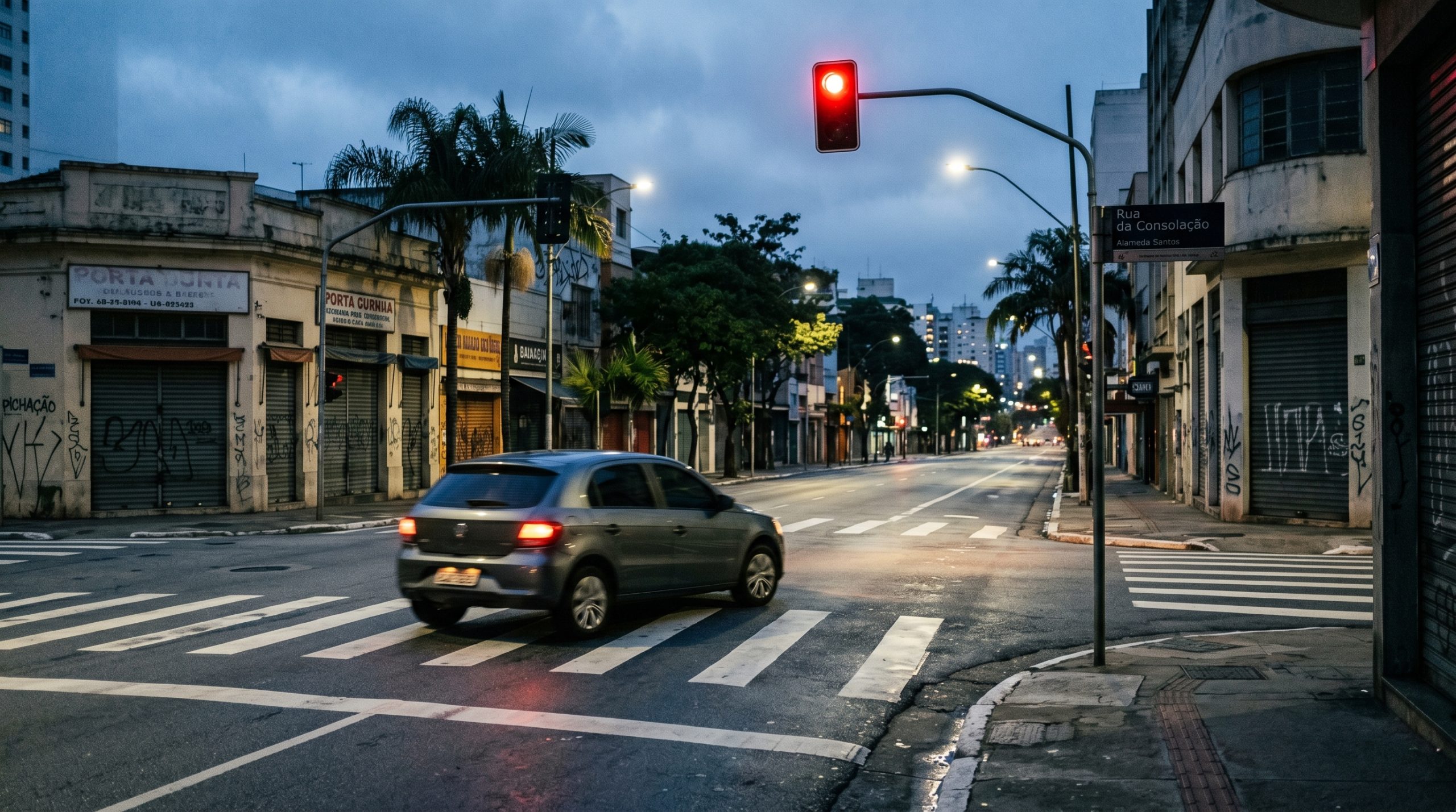 Avançar o sinal vermelho de madrugada por segurança: o motorista pode ser multado?