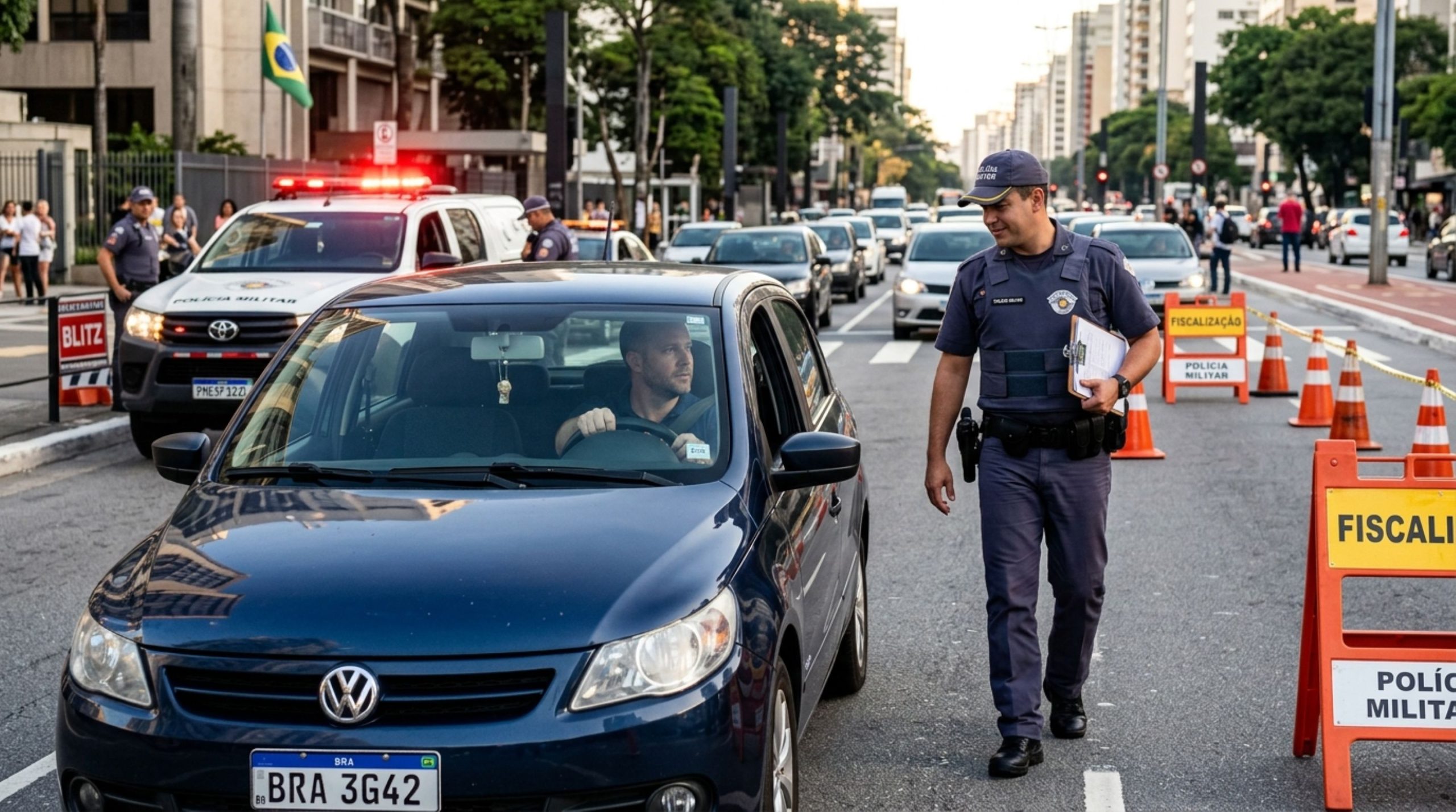 O que fazer ao ser parado por uma blitz de trânsito?