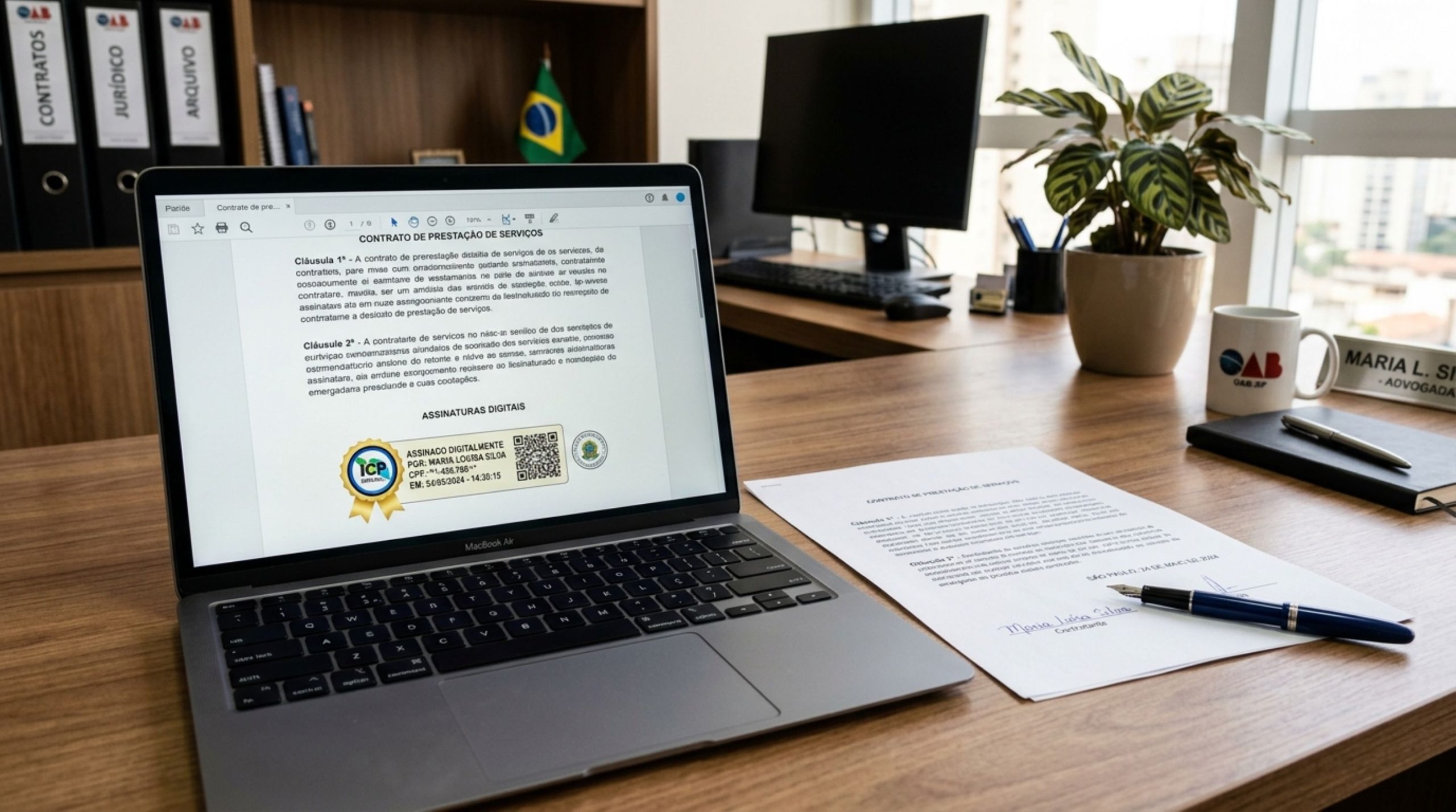 O que diz a lei sobre utilizar somente assinatura digital e quando ela vale o mesmo que a do papel?