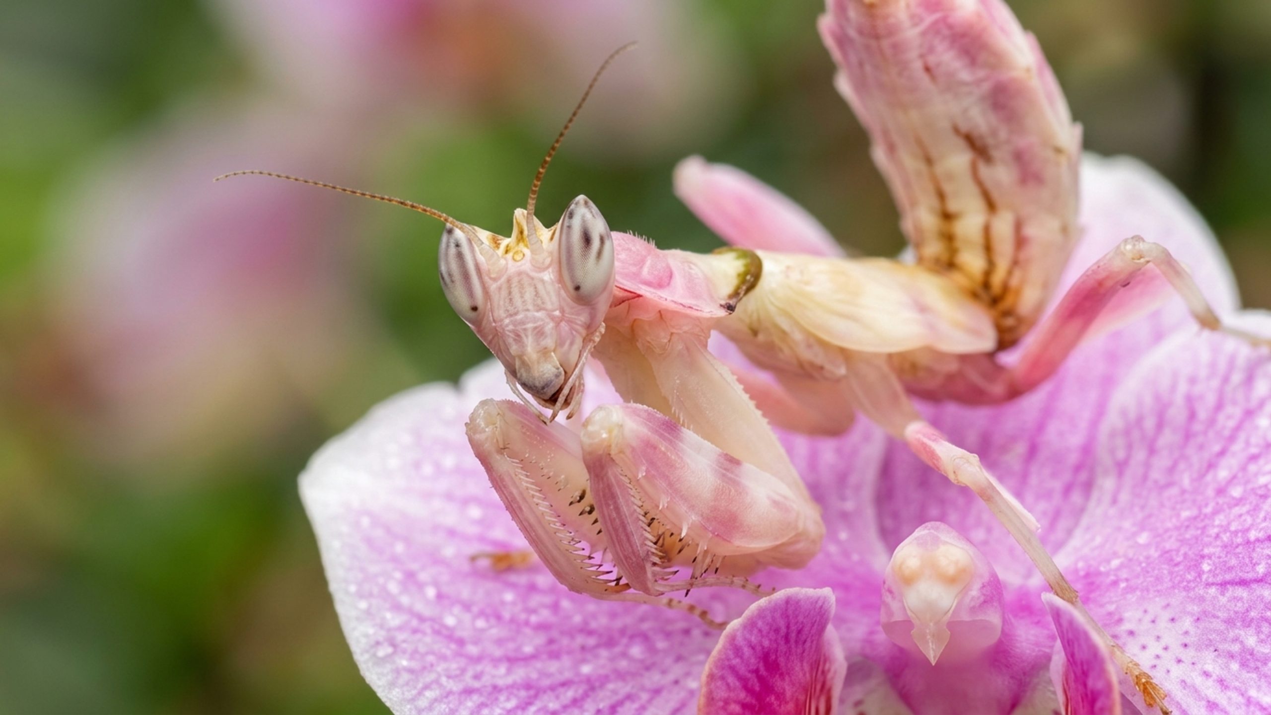 Disfarçado de flor para enganar polinizadores, este minúsculo inseto de 6 centímetros caça borboletas e abelhas com ataques velozes em segundos