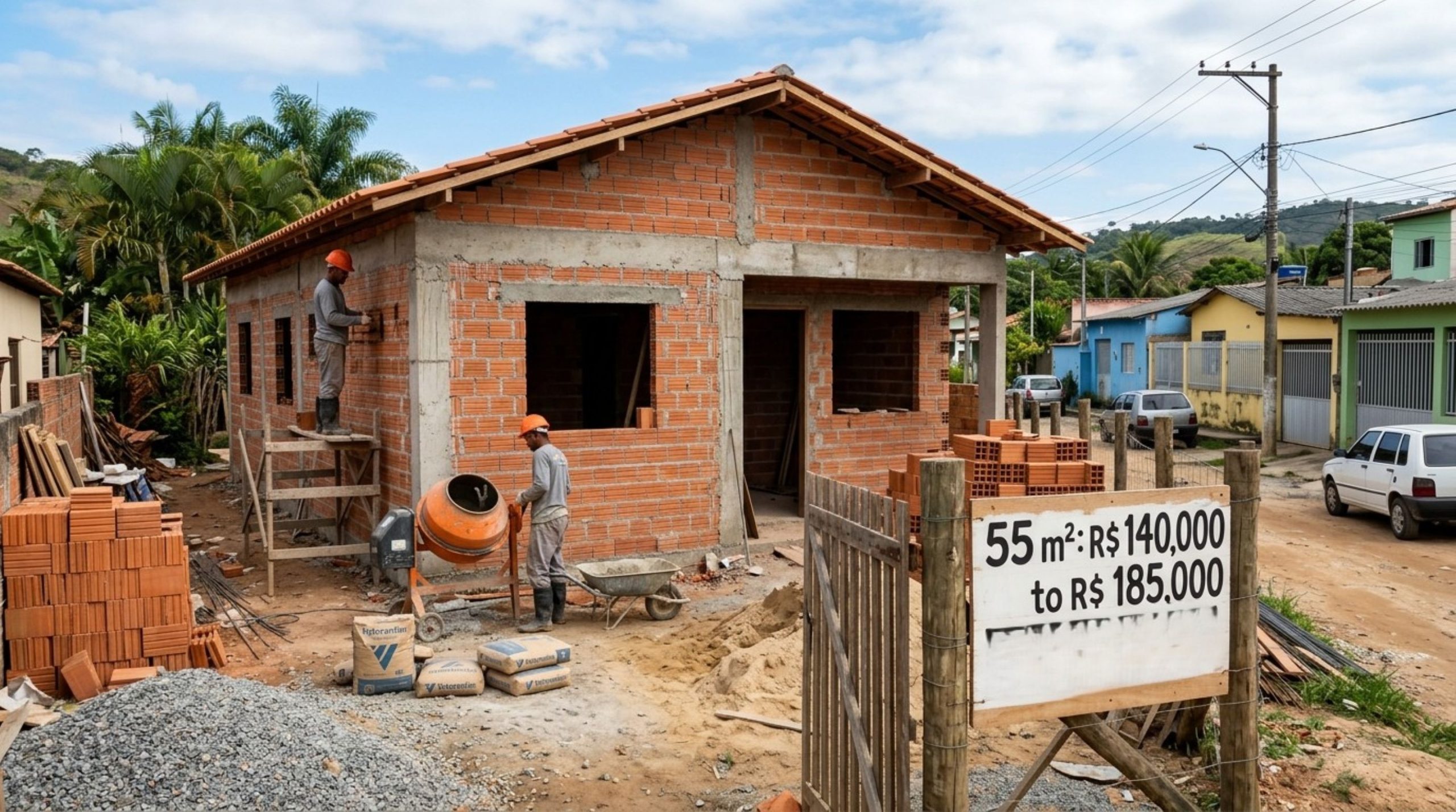 Quanto custa construir uma casa de 55 m² em 2026 e por onde começar os cálculos?