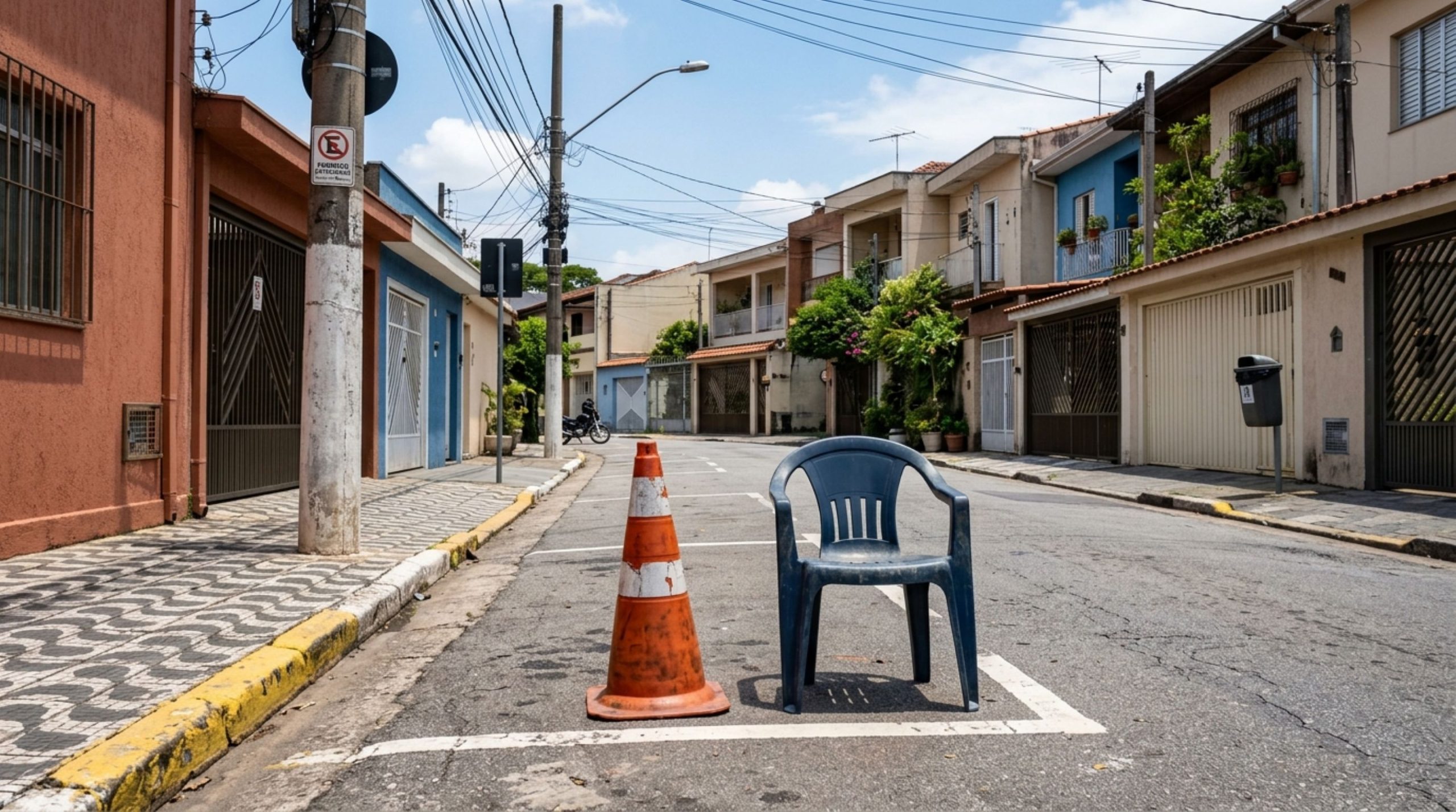 Vizinho colocou cone para reservar vaga na rua: você pode retirar e estacionar no lugar?