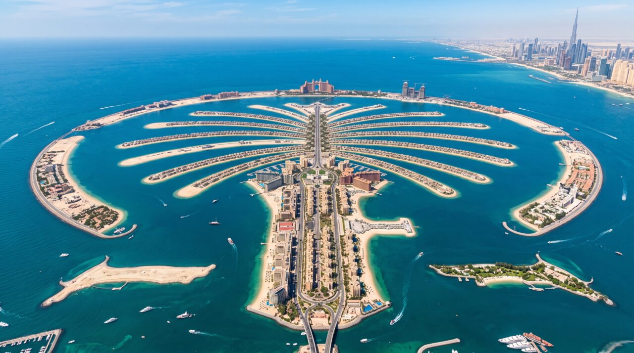 Construída com rochas e areia suficientes para erguer um muro ao redor do globo terrestre, a ilha artificial construída no meio do oceano é tão vasta que pode ser vista do espaço