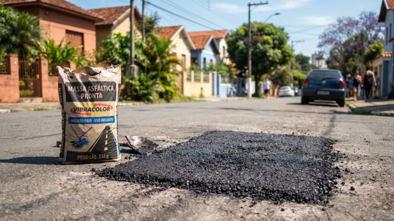 a tecnologia pronta que dispensa maquinário pesado e permite tapar buracos na calçada em 10 minutos