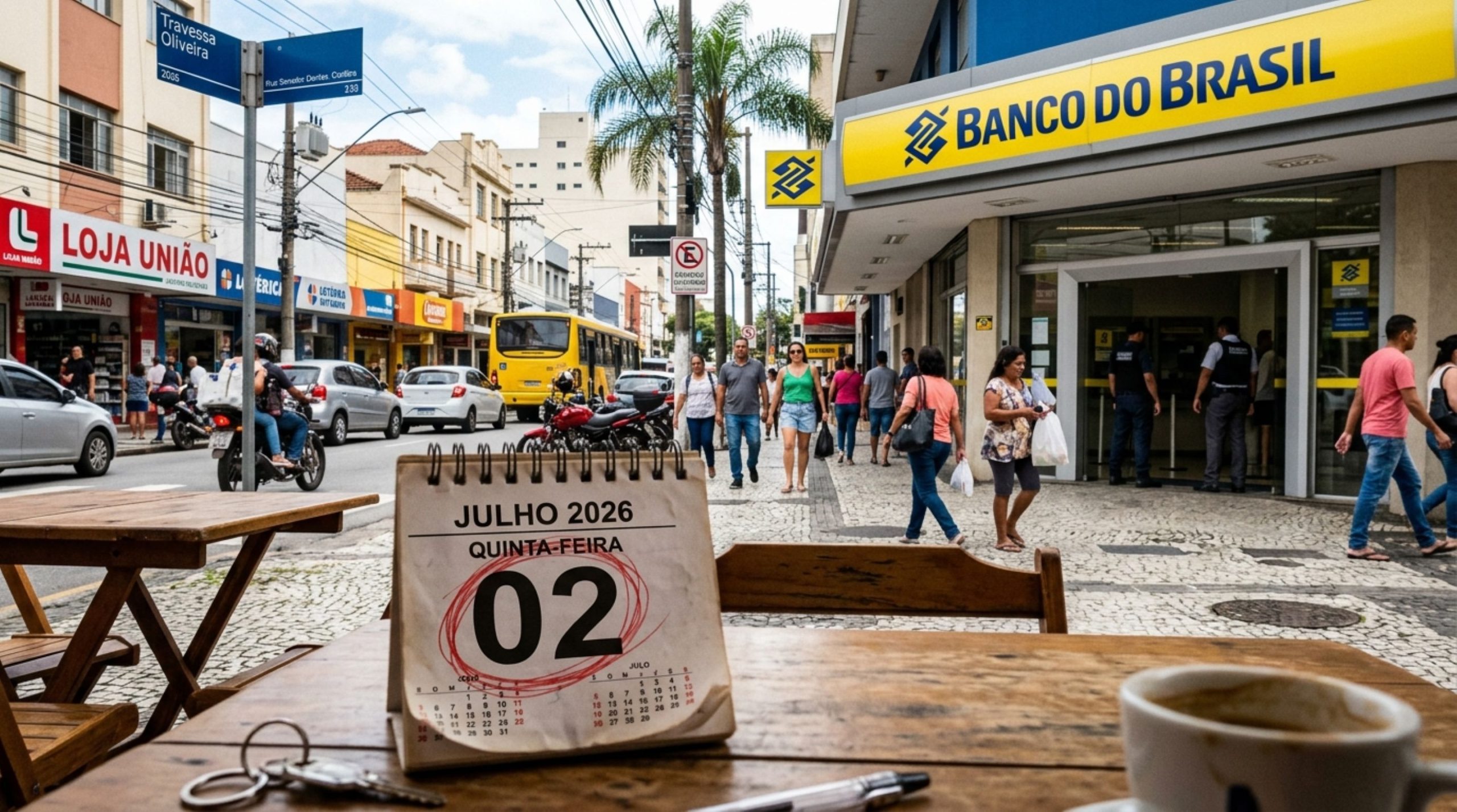 Agências bancárias não abrem em 2 de julho, quarta-feira