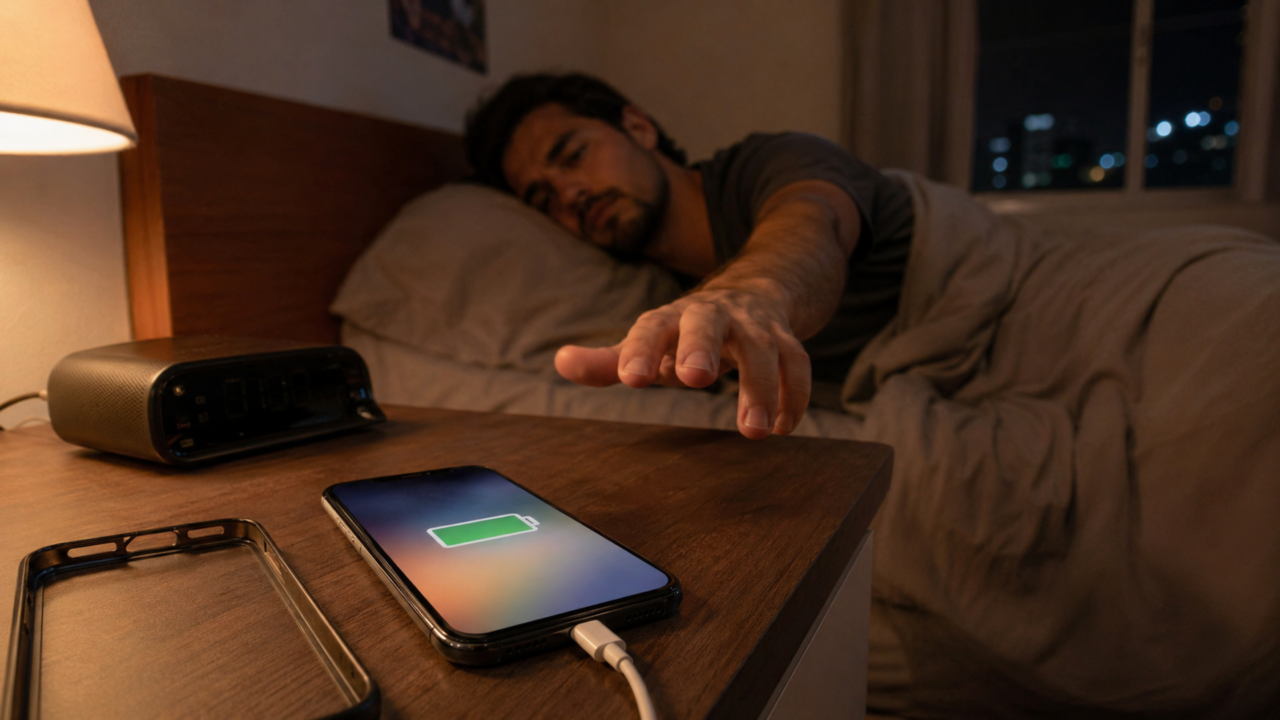O erro mais comum ao deixar o celular carregando durante a noite pode desgastar a bateria