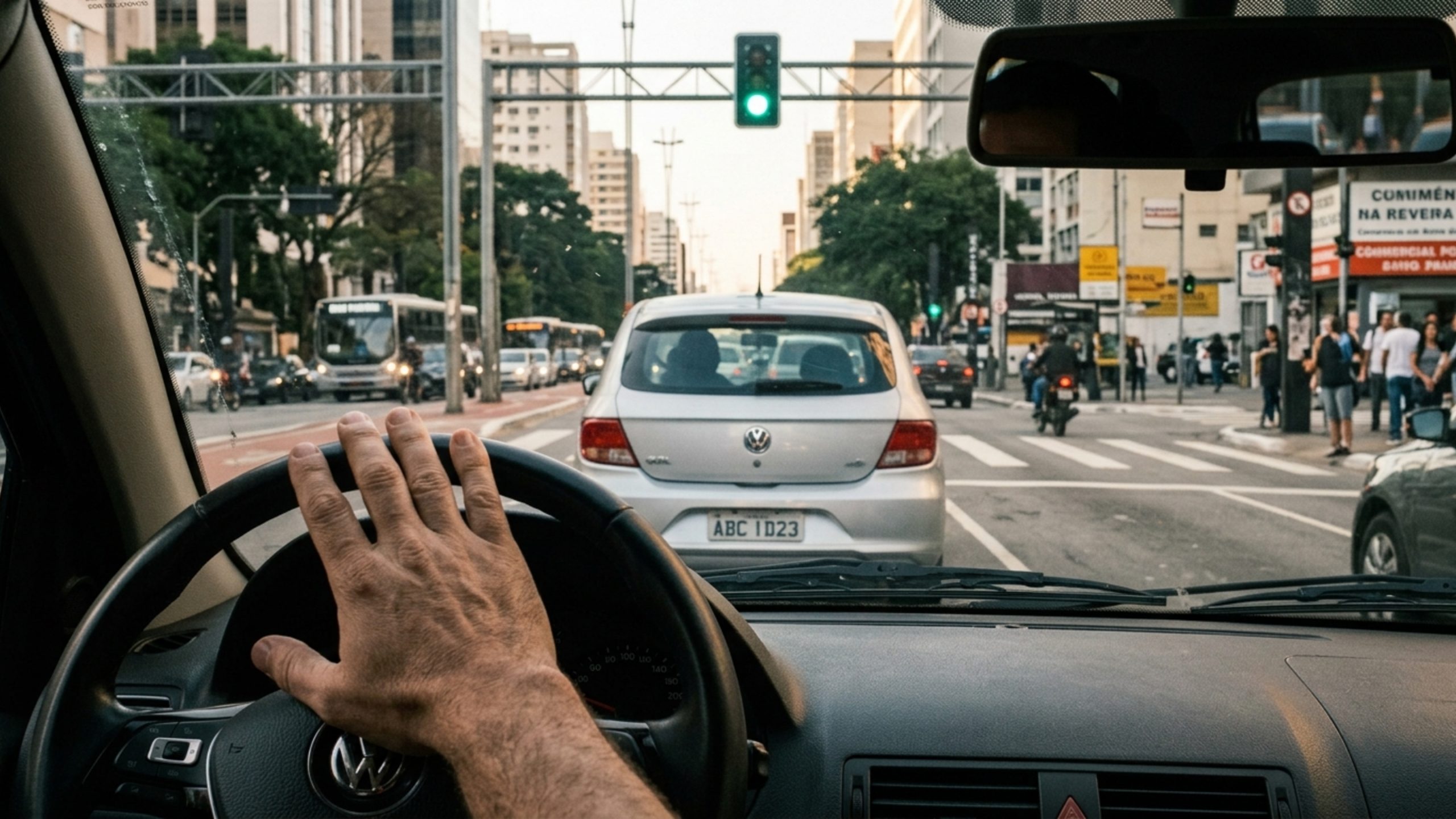 Quem usa a buzina para apressar o carro parado no semáforo deve conhecer os arts. 41 e 227 do CTB