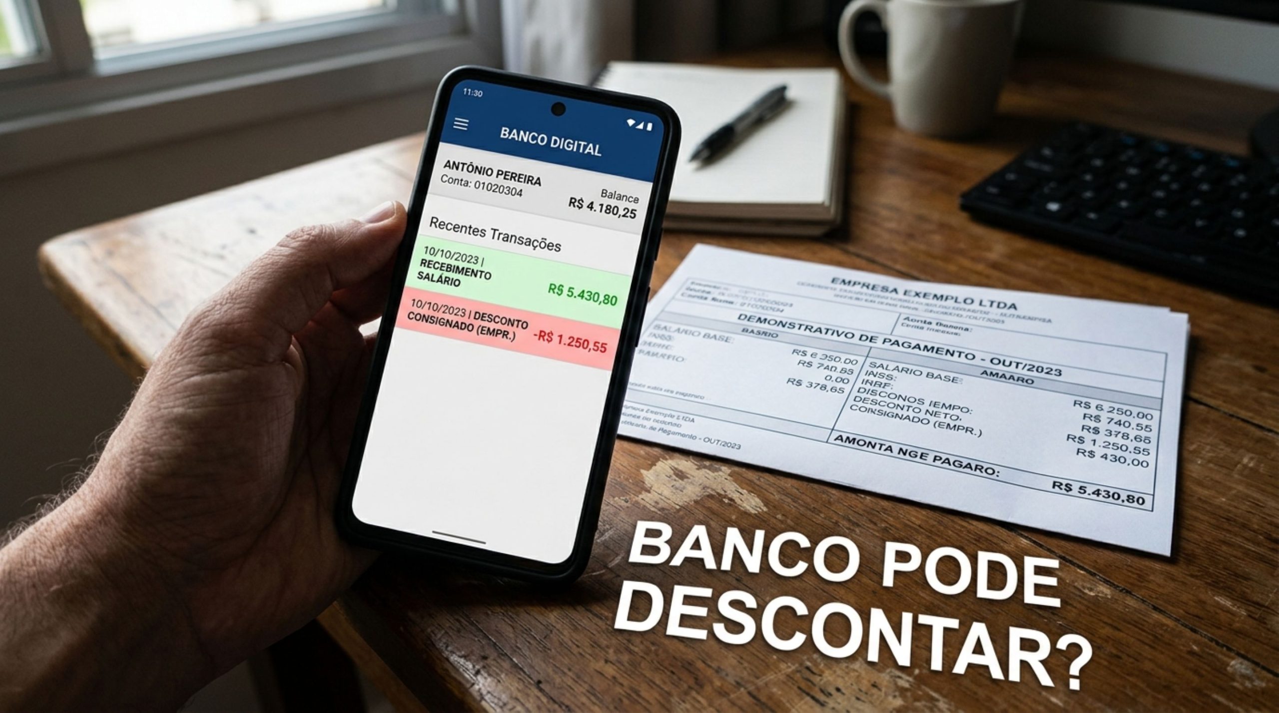 Banco pode pegar o salário da conta para pagar dívida atrasada?