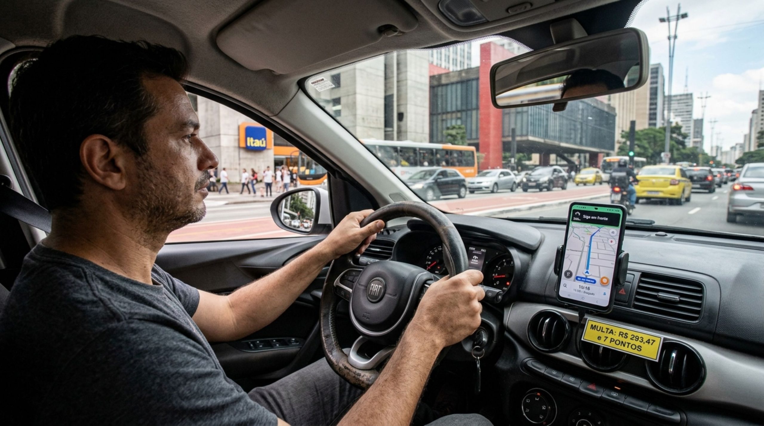 Celular preso no suporte pode render multa? A diferença entre acompanhar o GPS e manusear o aparelho faz toda a diferença