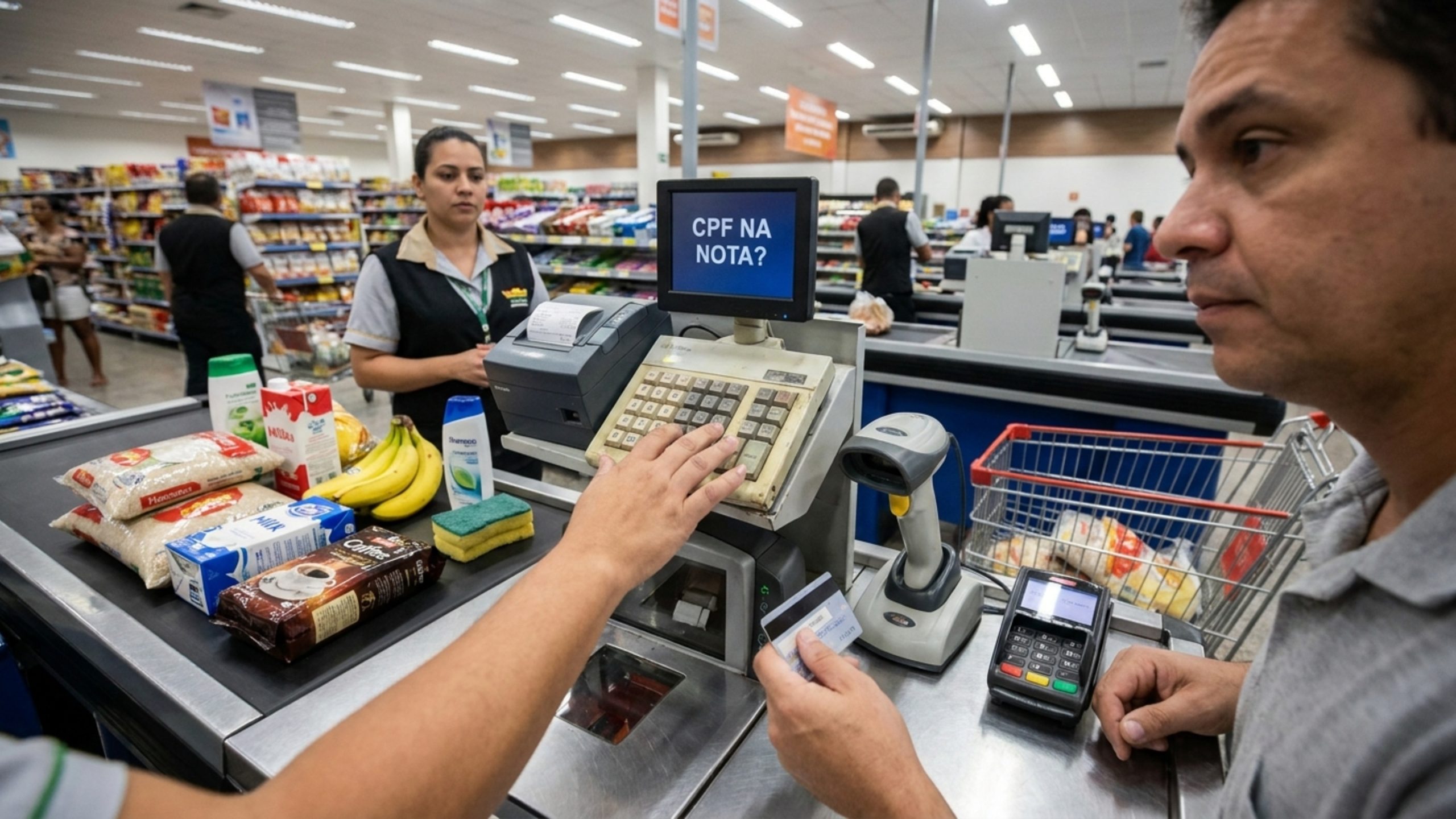 Receita Federal emite aviso para brasileiros que informam o CPF nas compras em supermercados