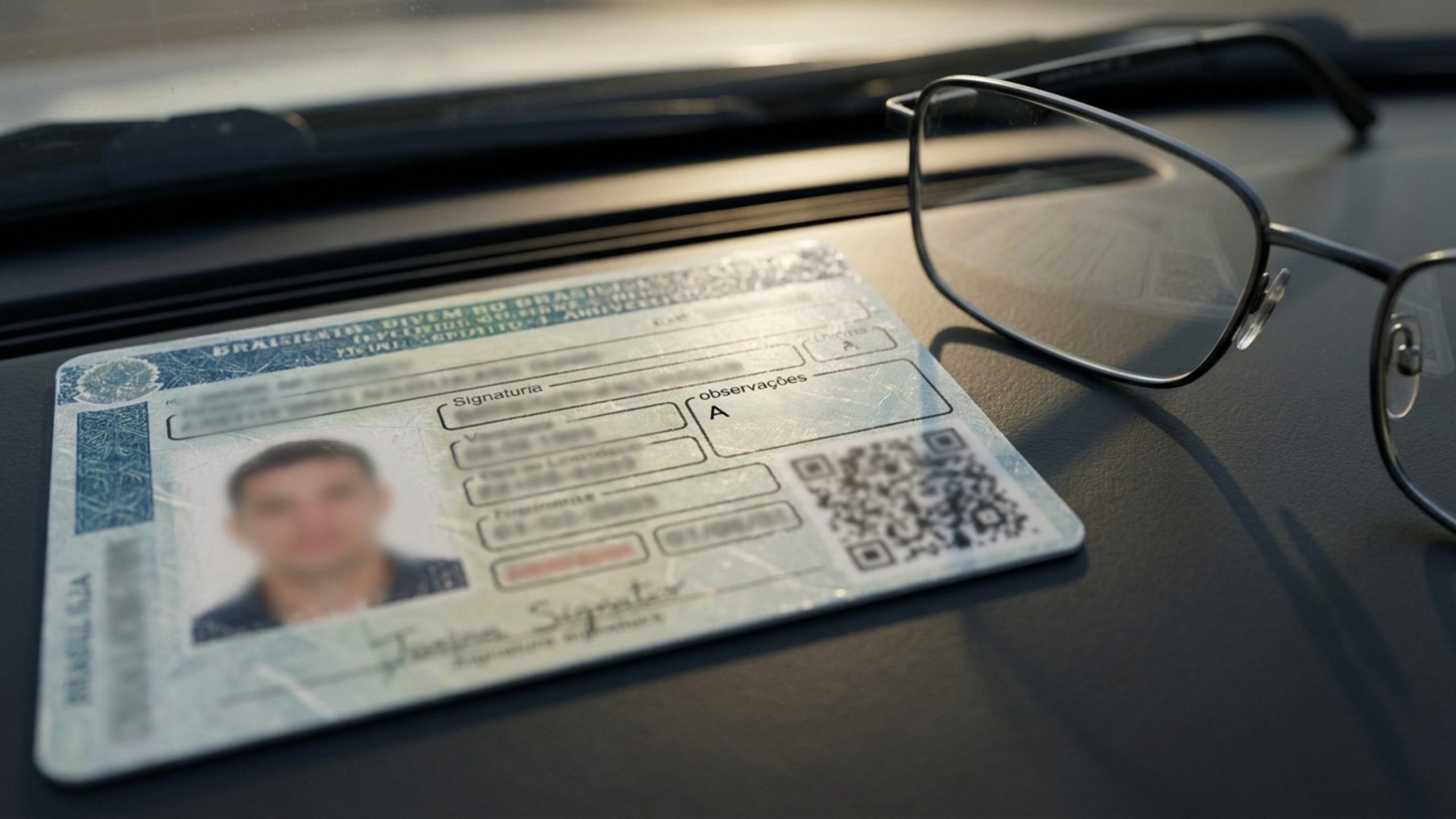 Motorista dirigiu durante anos usando óculos, saiu de casa sem eles em uma viagem curta e descobriu que uma pequena letra na CNH poderia mudar toda a fiscalização
