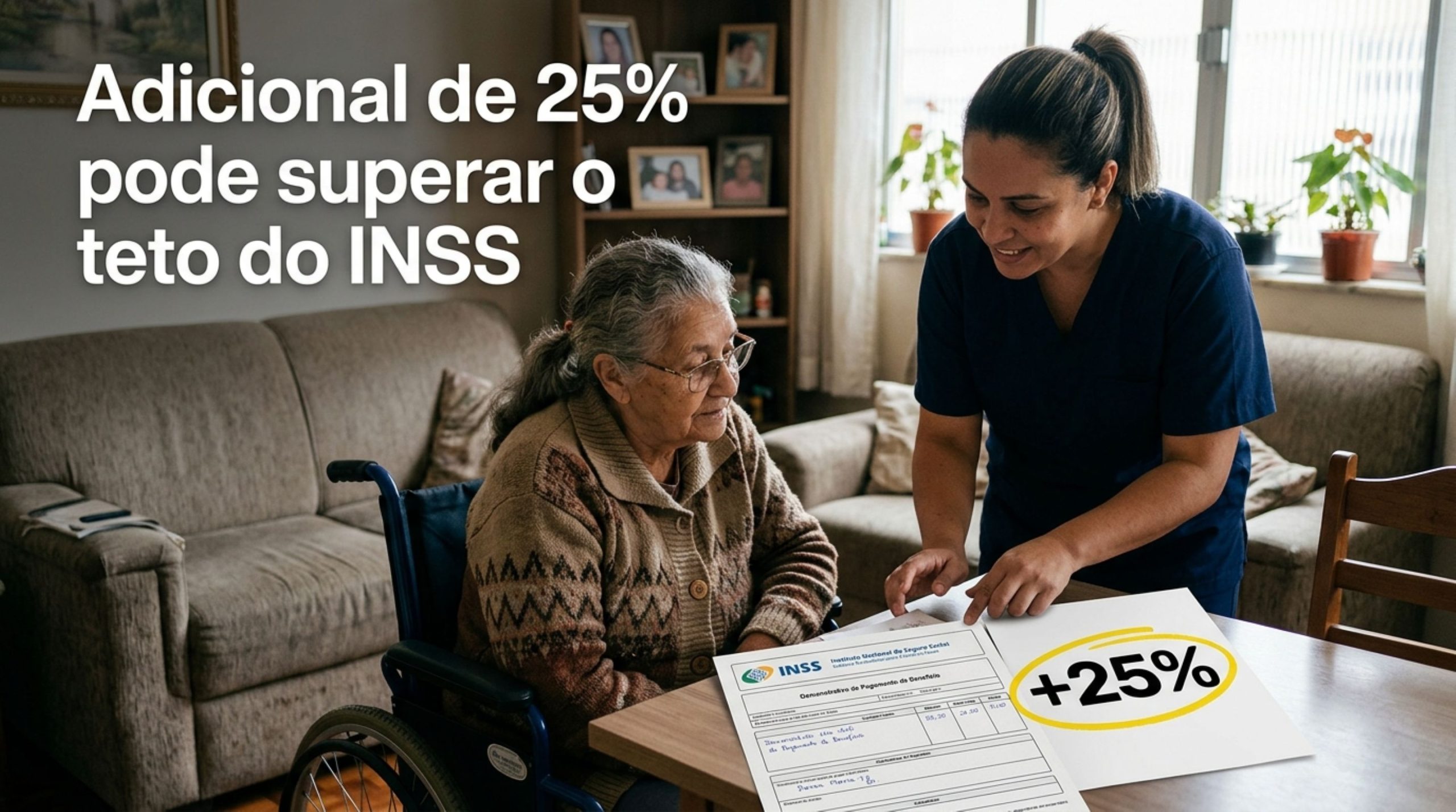 Adicional de 25% na aposentadoria já está disponível para idosos que se encaixam nestas condições