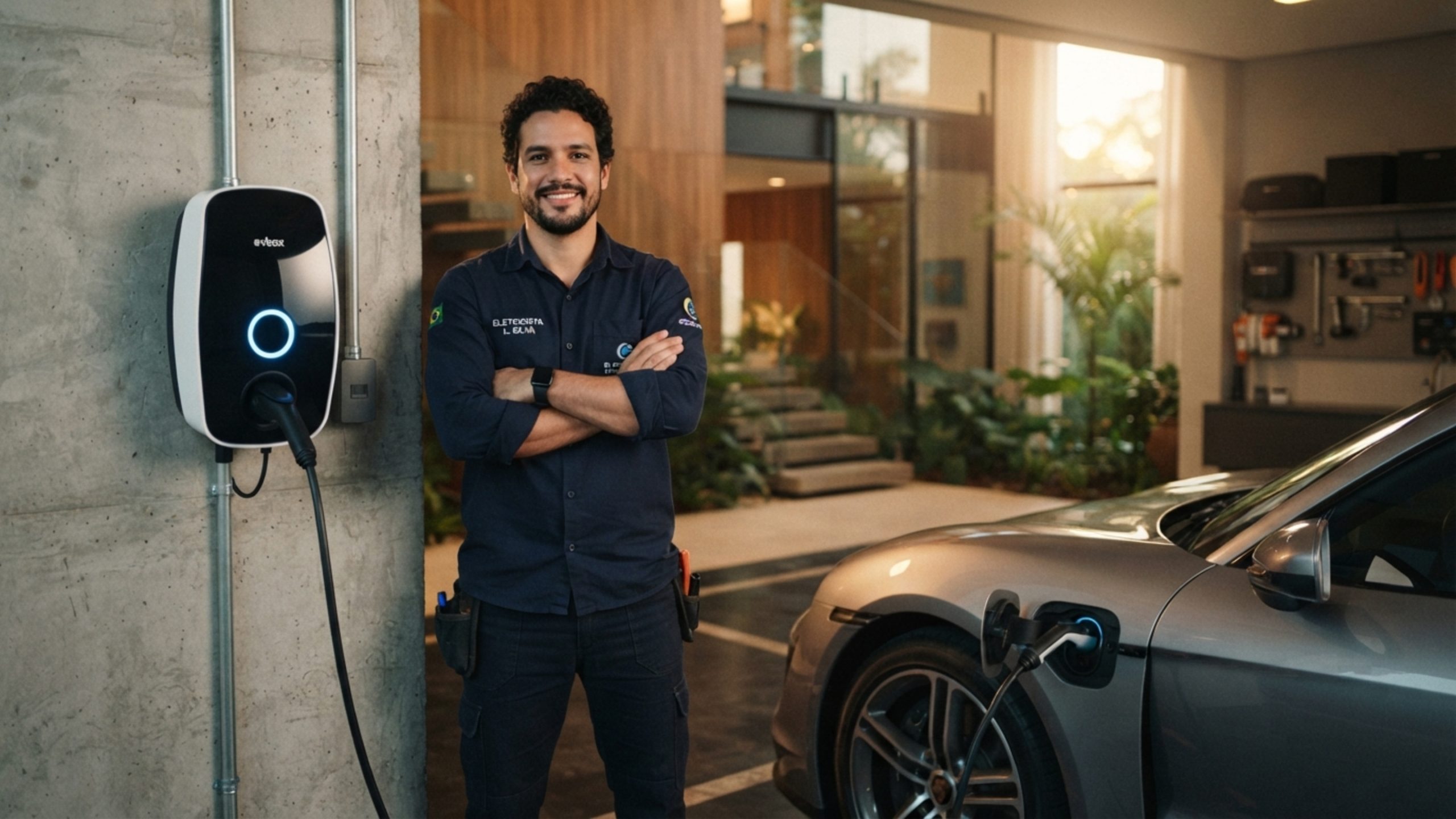 Quanto um eletricista cobra para instalar um carregador residencial para carro elétrico em julho de 2026?