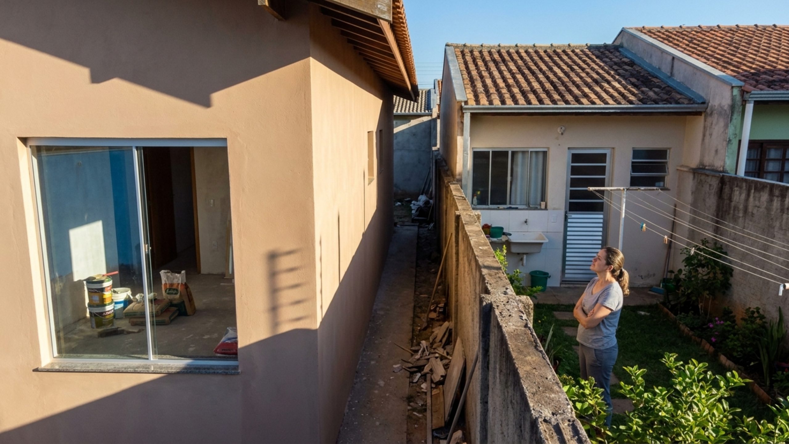 Morador abriu uma janela voltada diretamente para o terreno ao lado, terminou a construção e recebeu uma reclamação baseada em uma distância prevista pela lei