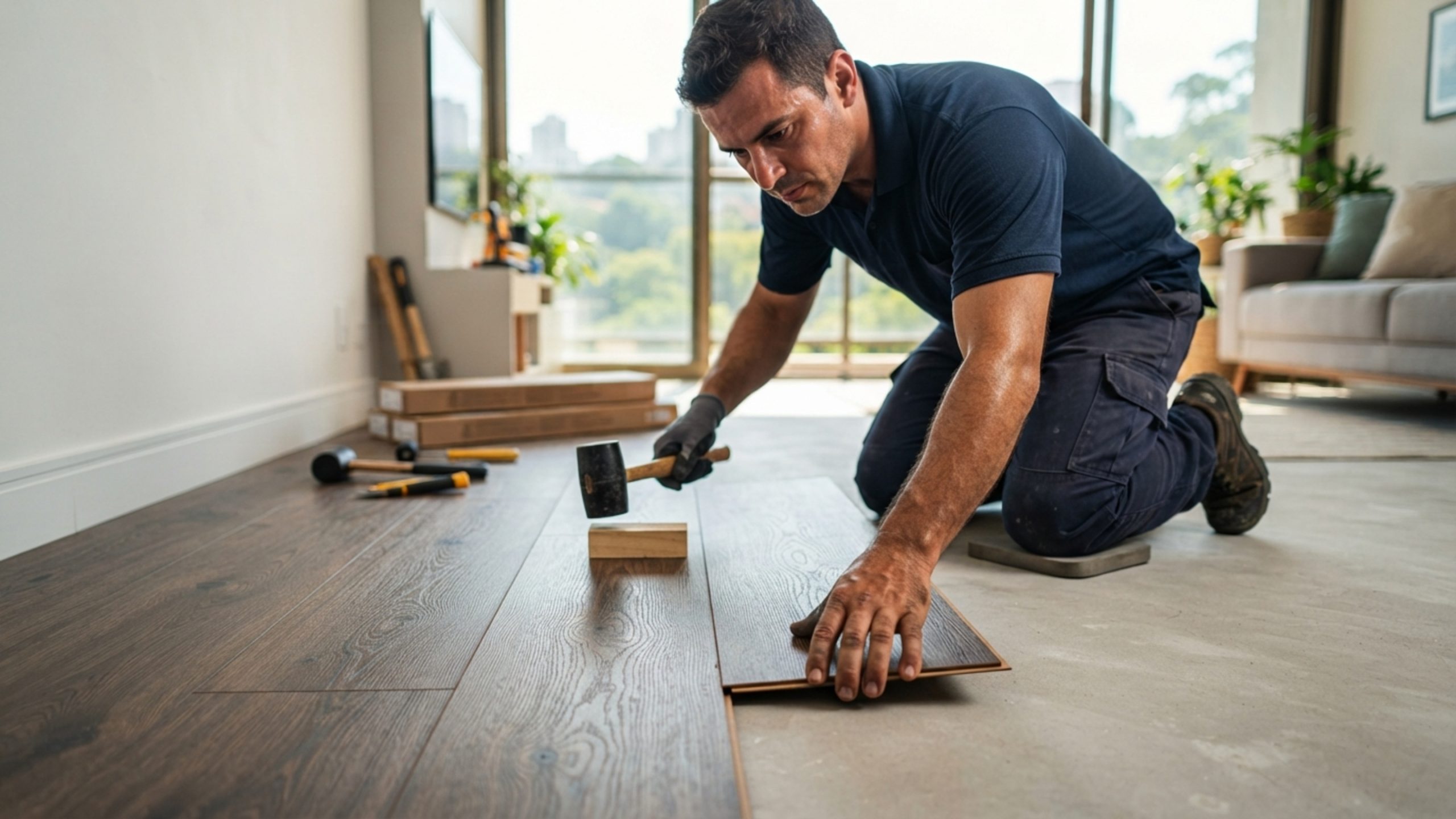 Quanto custa colocar piso vinílico sobre o piso antigo? A economia do processo sem entulho e o custo final por m²