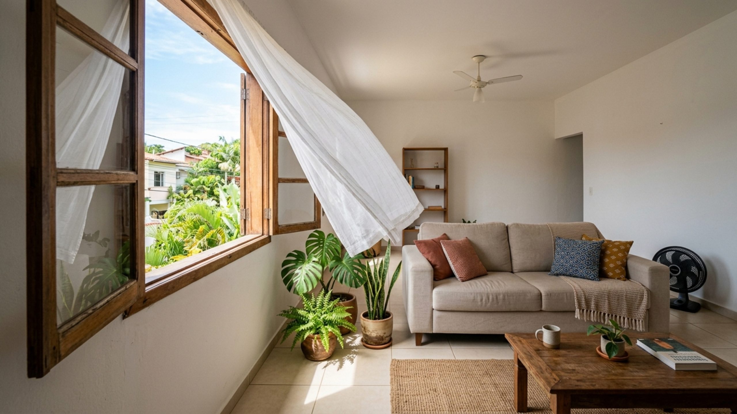 Diga adeus ao calor dentro de casa com mudanças simples em janelas, cortinas, telhado e circulação de ar