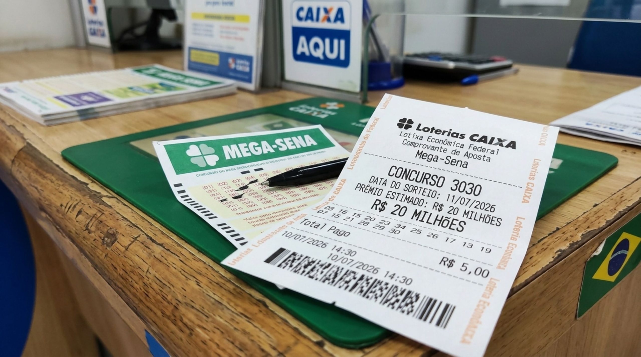 Mega-Sena sorteia prêmio estimado em R$ 20 milhões neste sábado, 11 de julho