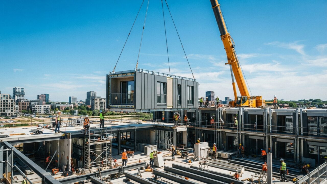 a melhor tecnologia modular para levantar paredes na metade do tempo
