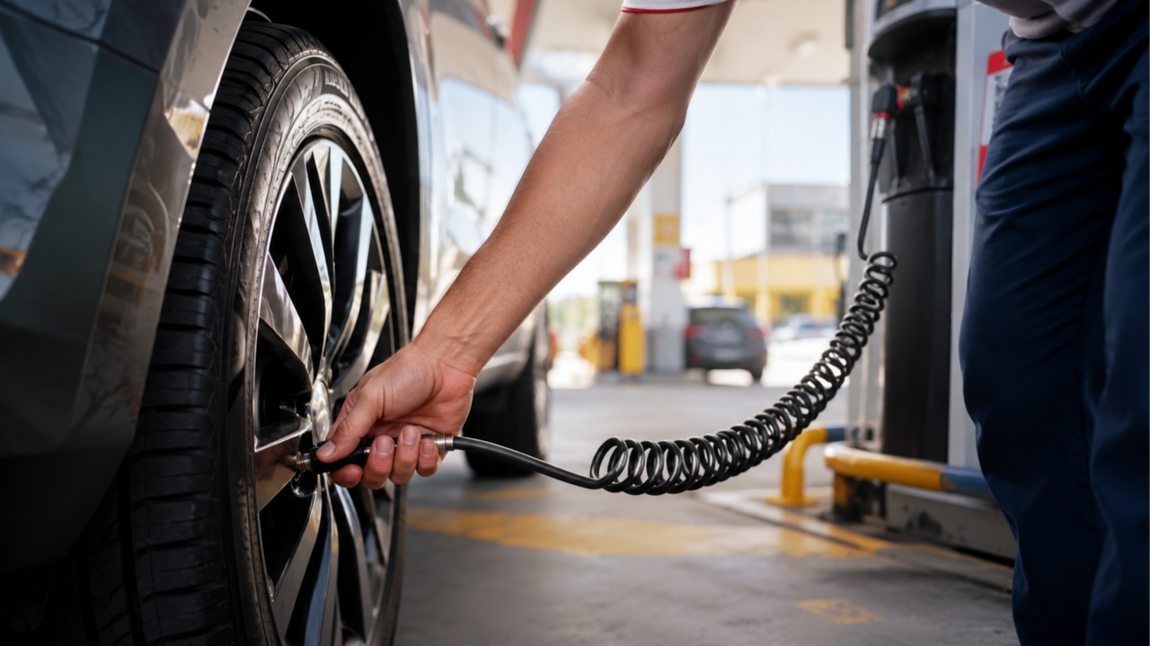 Motoristas agora vão pagar para calibrar o pneu em posto de gasolina