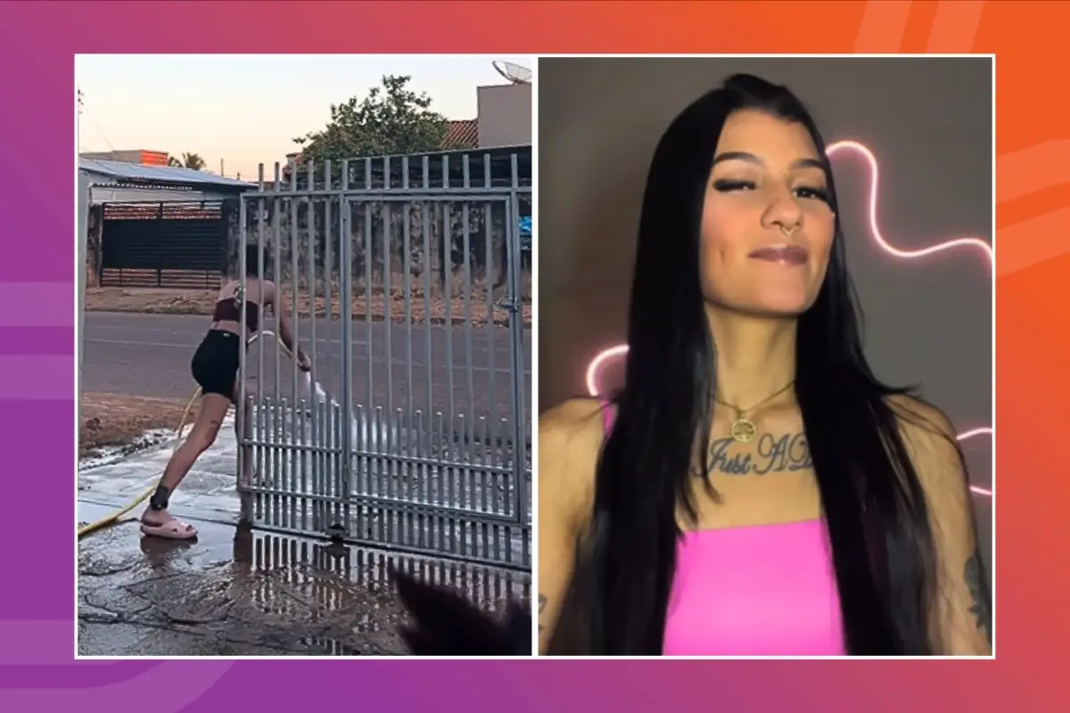 ‘Não sou aquele erro’, diz influencer com tornozeleira que achou jeito de lavar calçada sem infringir a lei
