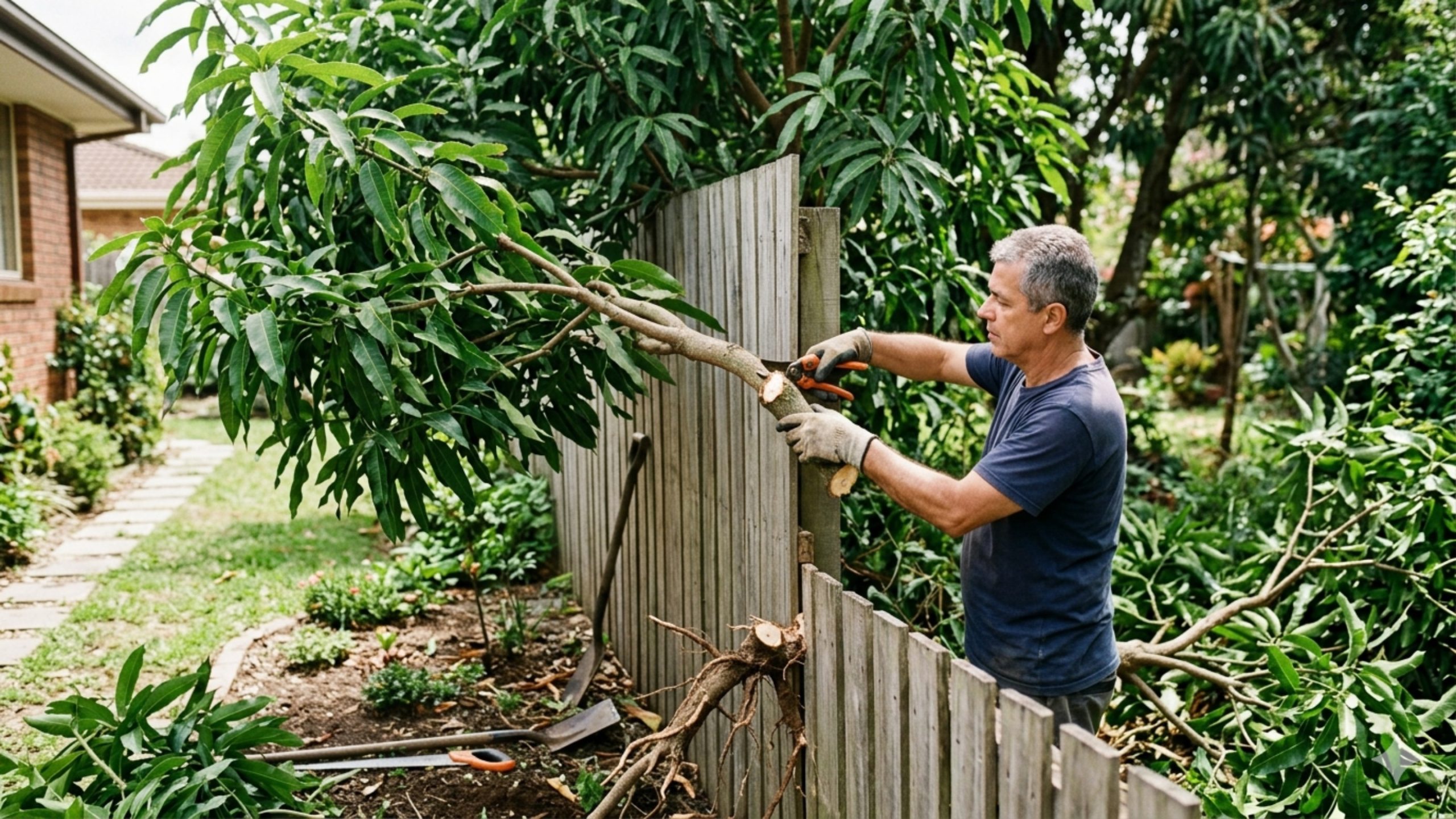 Quem mantém árvores ou cercas vivas a menos de dois metros ou 50 cm da divisa pode ser obrigado a realizar a poda